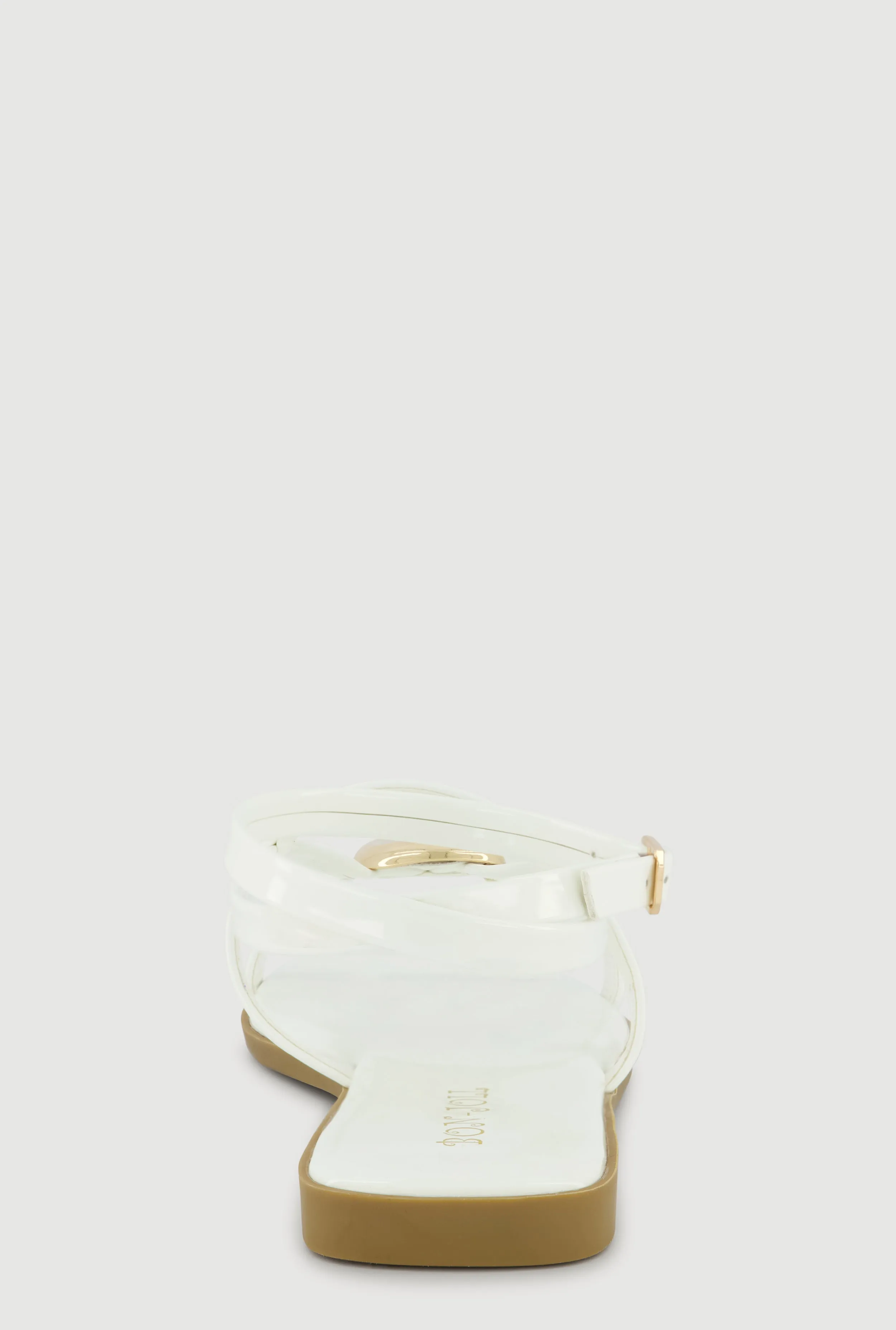 Faux Leather Metallic Detail Open Toe Sandals sold by Rainbow product image thumbnail 3