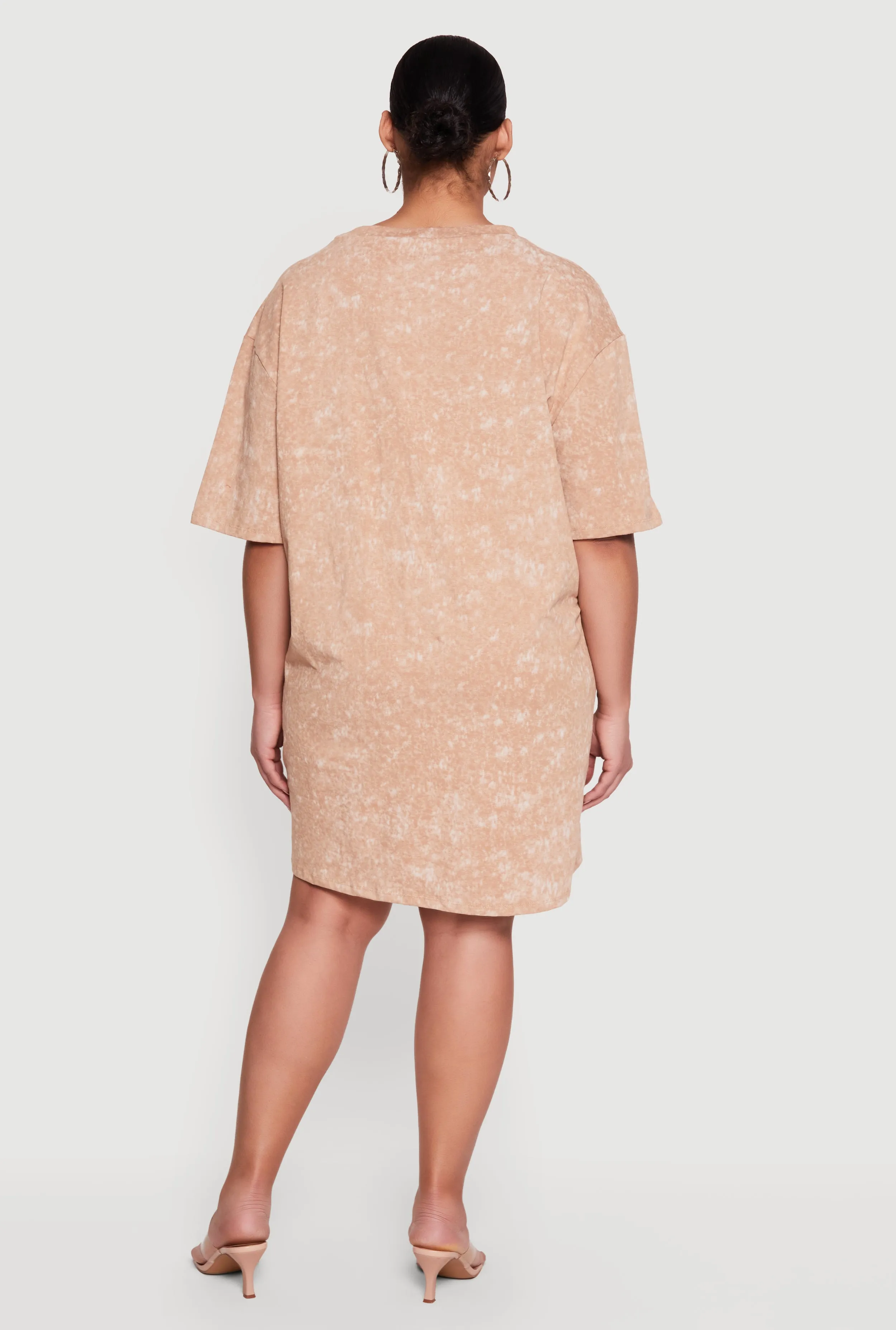 Plus Size Acid Wash Graphic T-Shirt Dress sold by Rainbow product image thumbnail 3