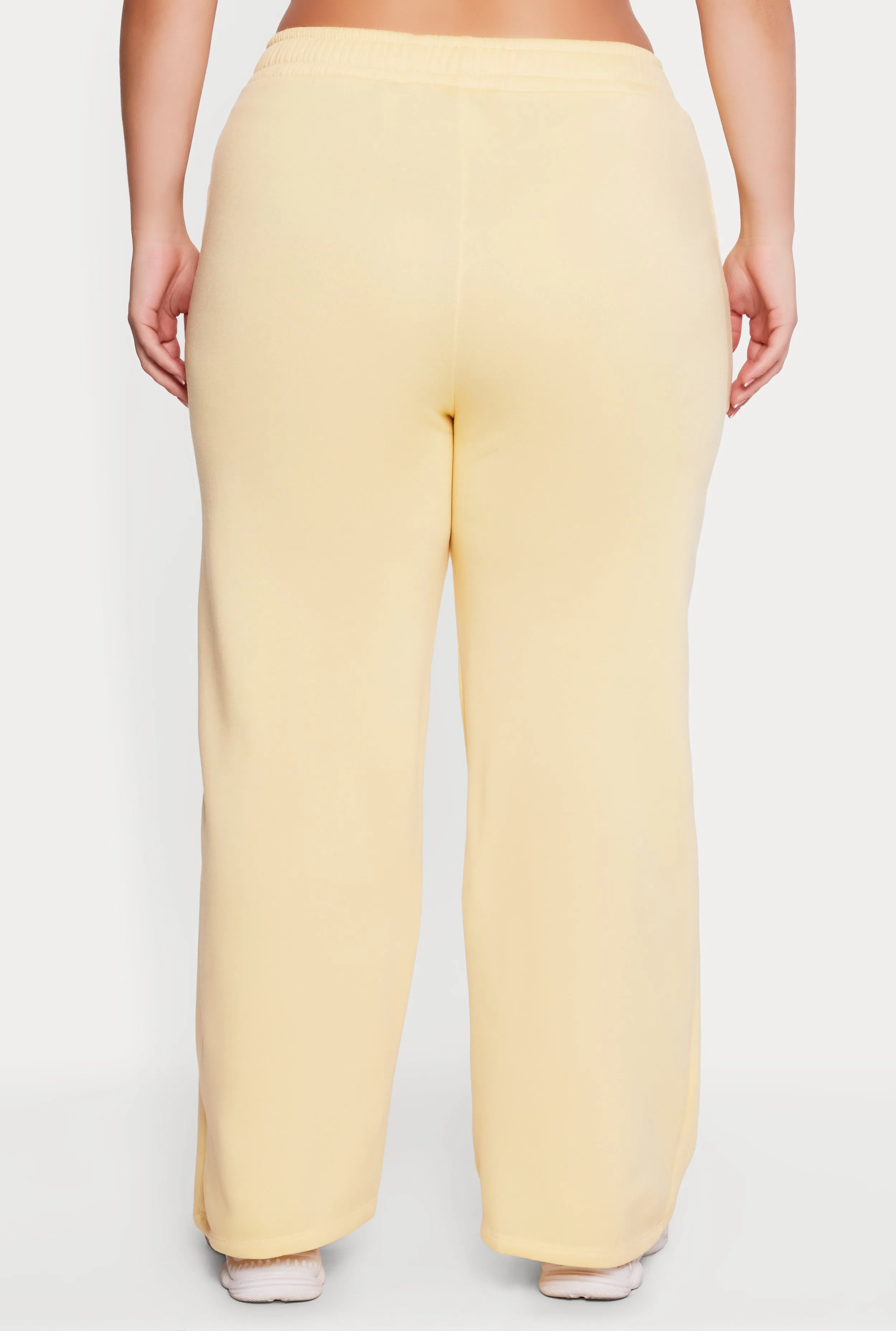 Plus Size High Waisted Wide Pull On Sweatpants sold by Rainbow product image thumbnail 5