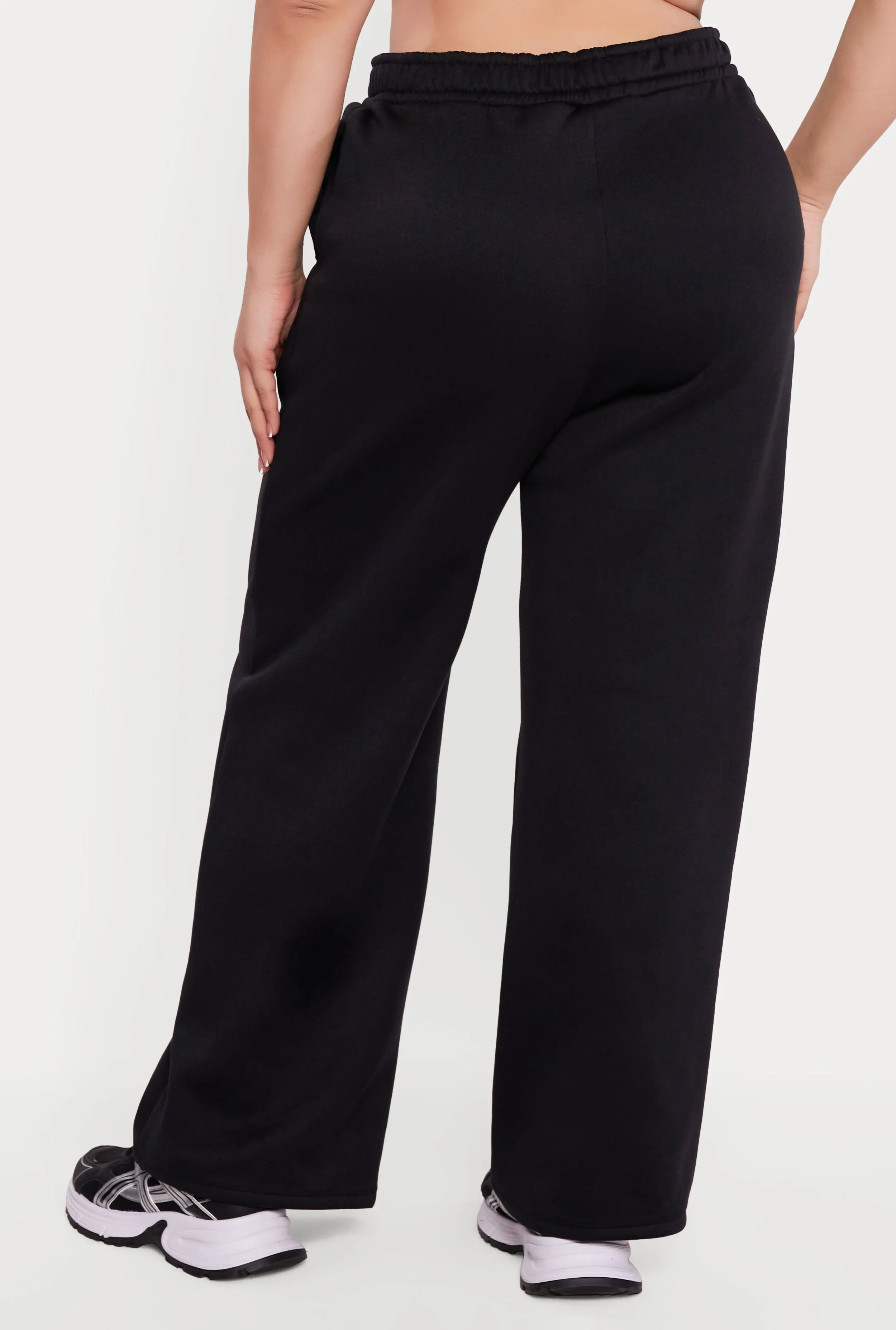 Plus Size High Waisted Wide Pull On Sweatpants sold by Rainbow product image thumbnail 5