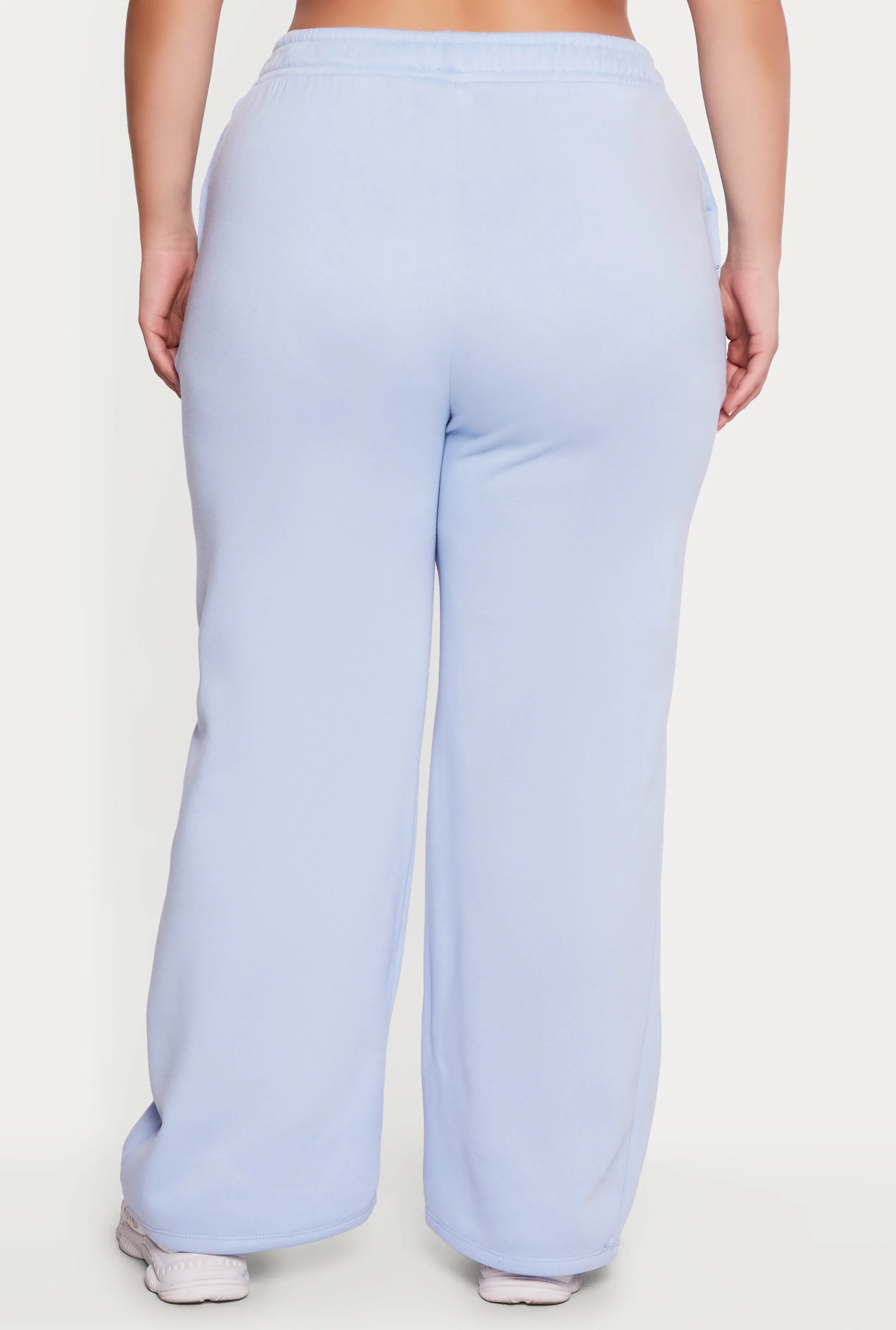 Plus Size High Waisted Wide Pull On Sweatpants sold by Rainbow product image thumbnail 5