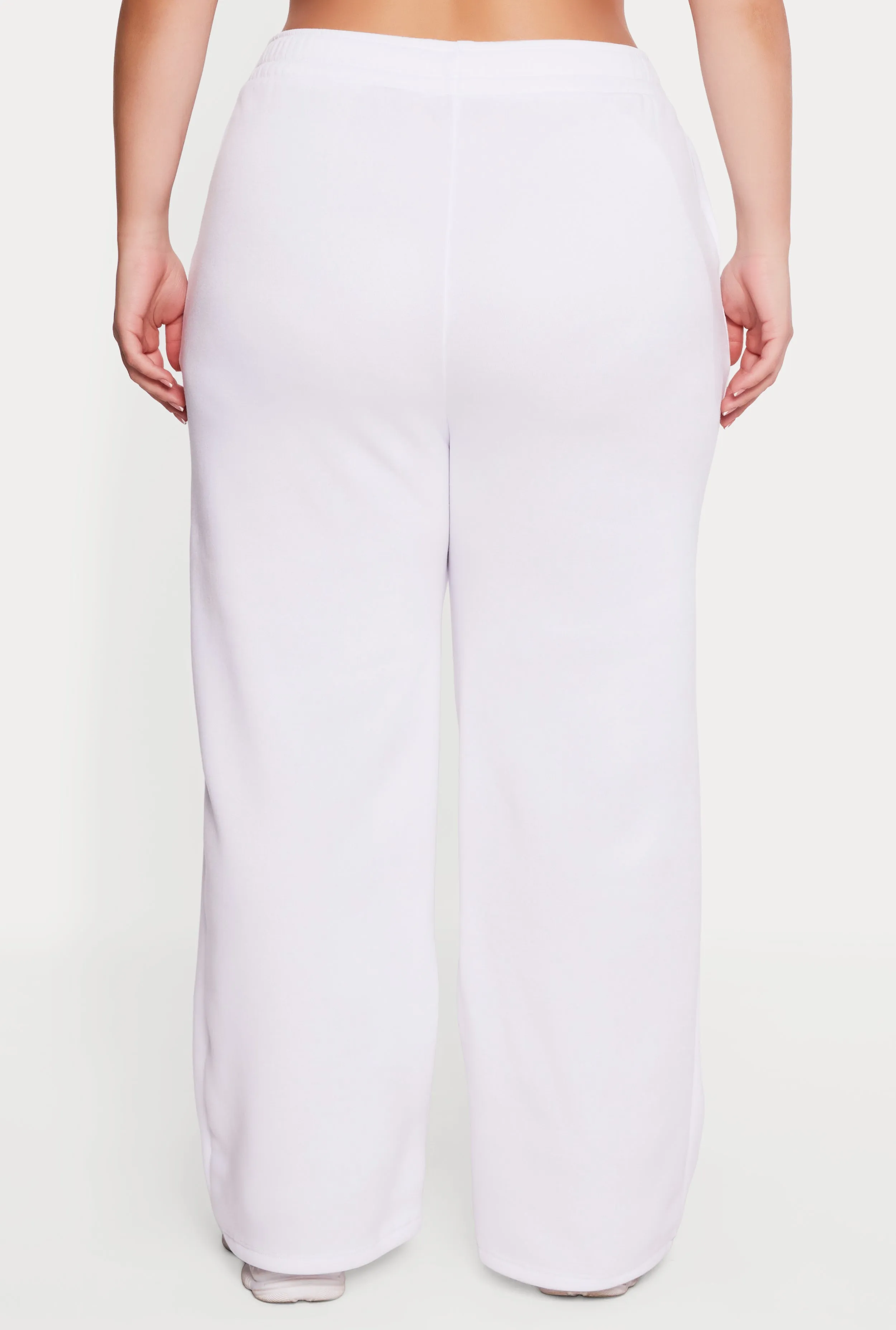 Plus Size High Waisted Wide Pull On Sweatpants sold by Rainbow product image thumbnail 5