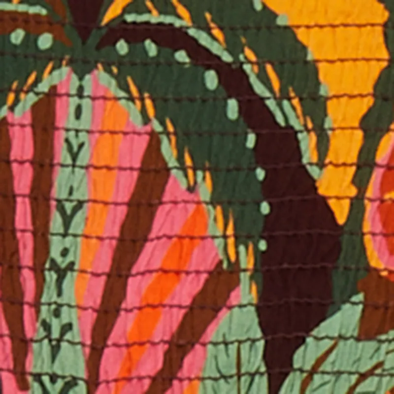 Plus Size Tropical Print Handkerchief Hem Strapless Dress sold by Rainbow product image thumbnail 4