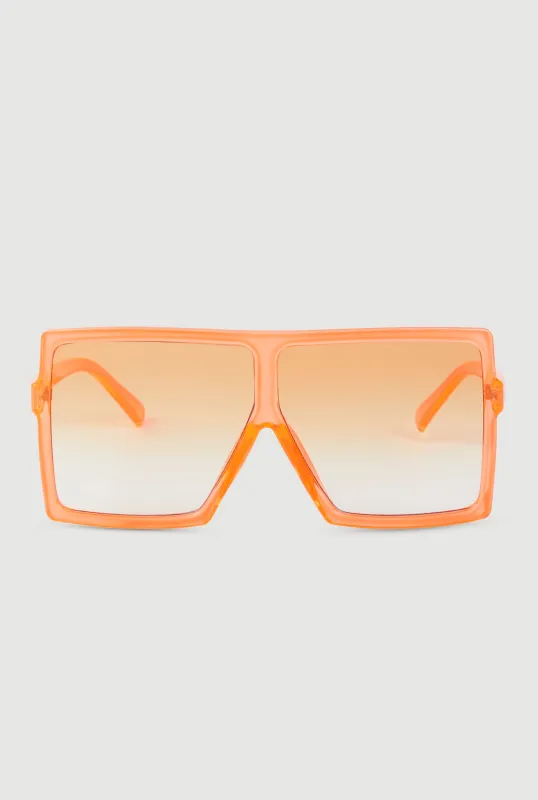 Ombre Lens Shield Sunglasses sold by Rainbow