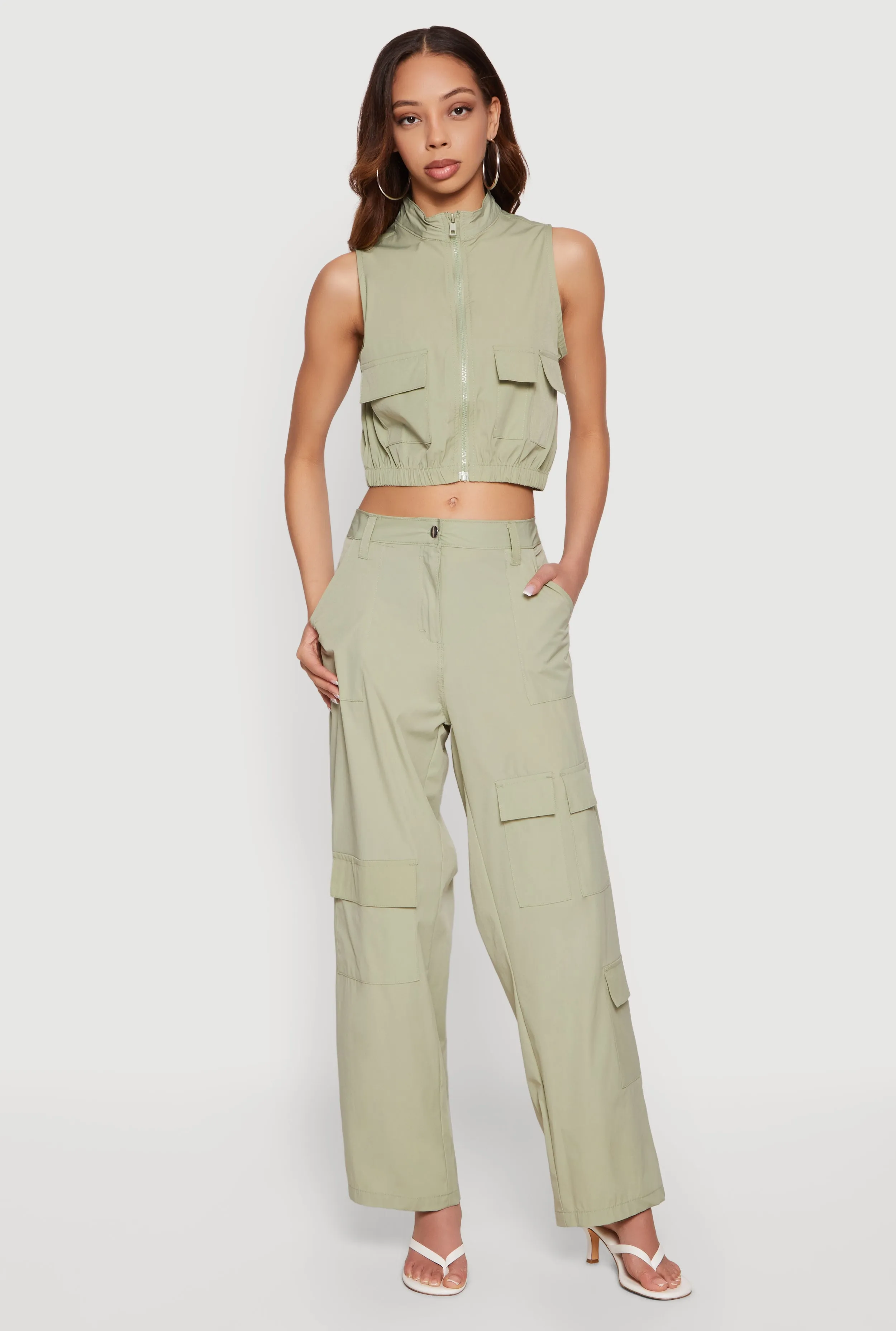Wide Leg Cargo Pocket Pants sold by Rainbow product image thumbnail 2