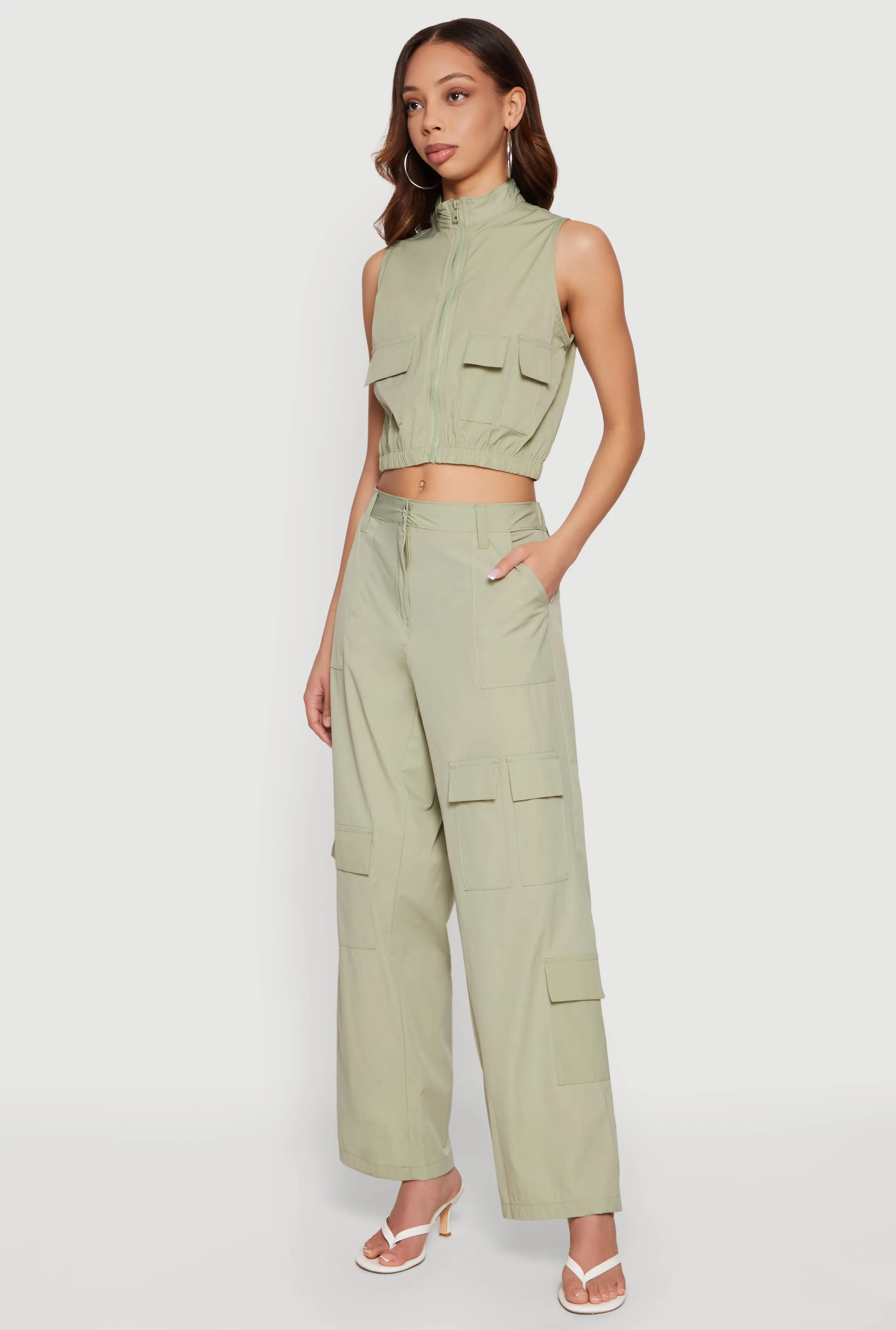 Wide Leg Cargo Pocket Pants sold by Rainbow product image thumbnail 2