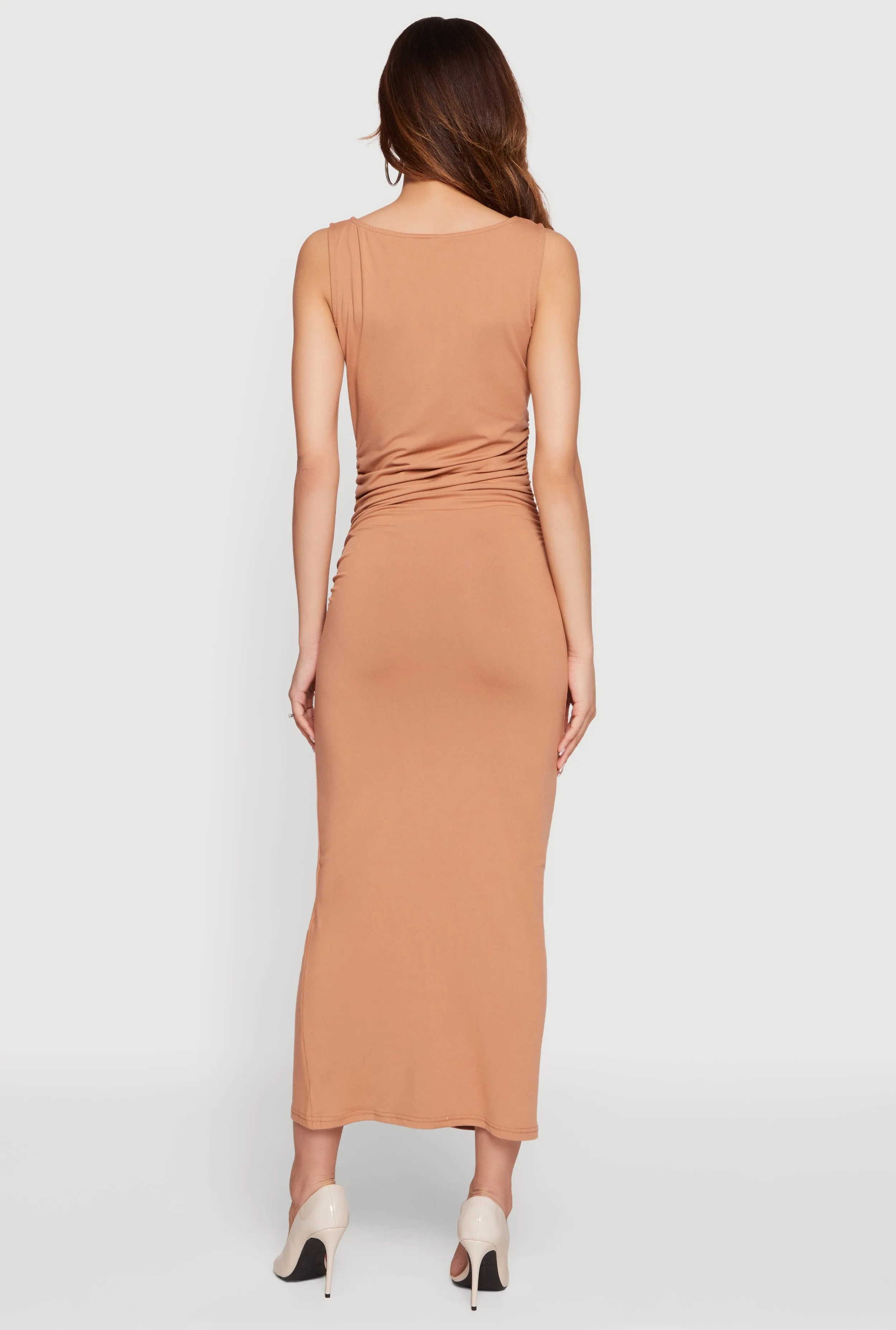 Ruched Side Boat Neck Maxi Dress sold by Rainbow product image thumbnail 3