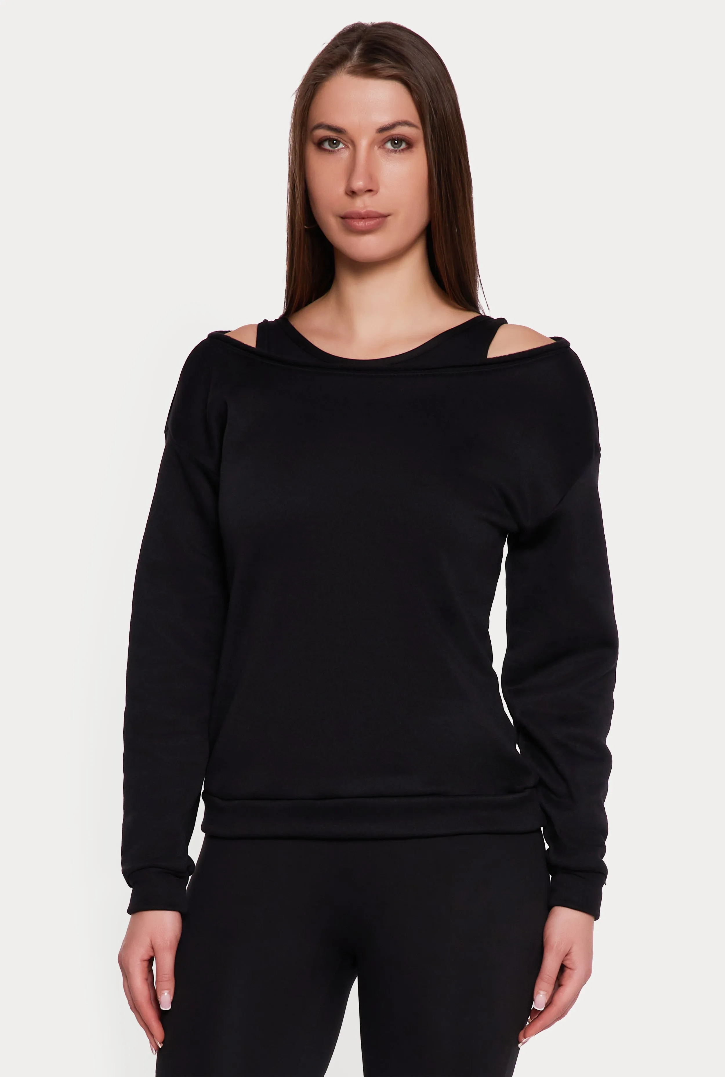 Solid Long Sleeve Boat Neck Pullover sold by Rainbow product image thumbnail 3