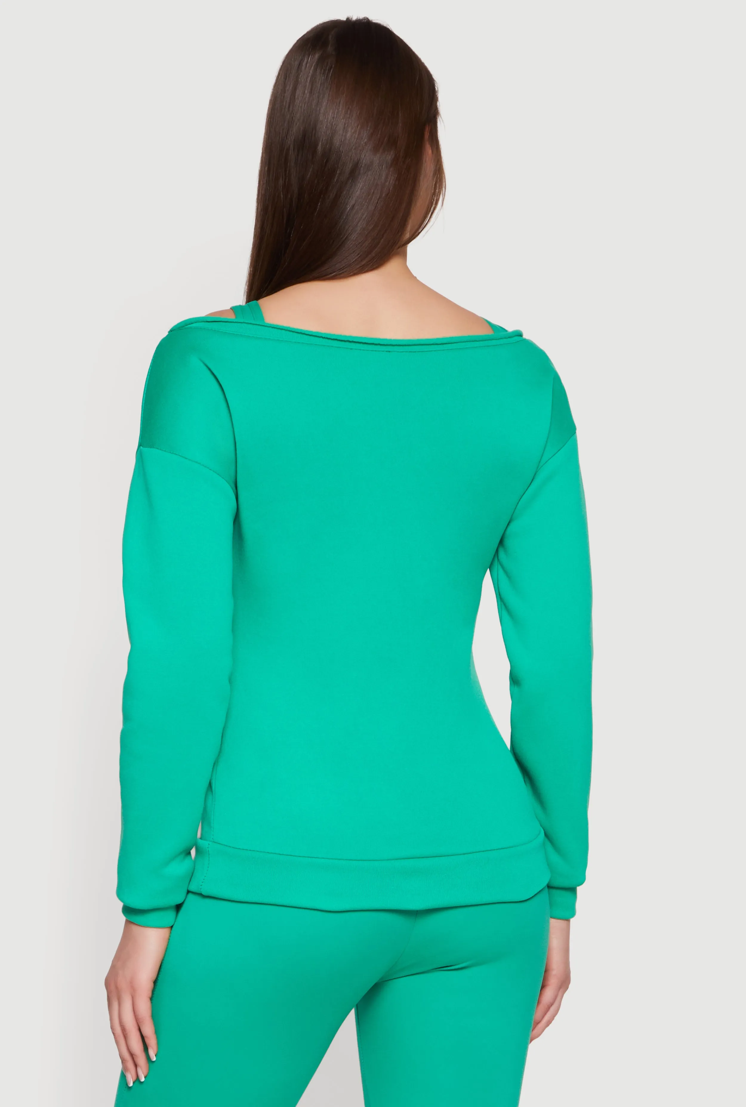 Solid Long Sleeve Boat Neck Pullover sold by Rainbow product image thumbnail 5