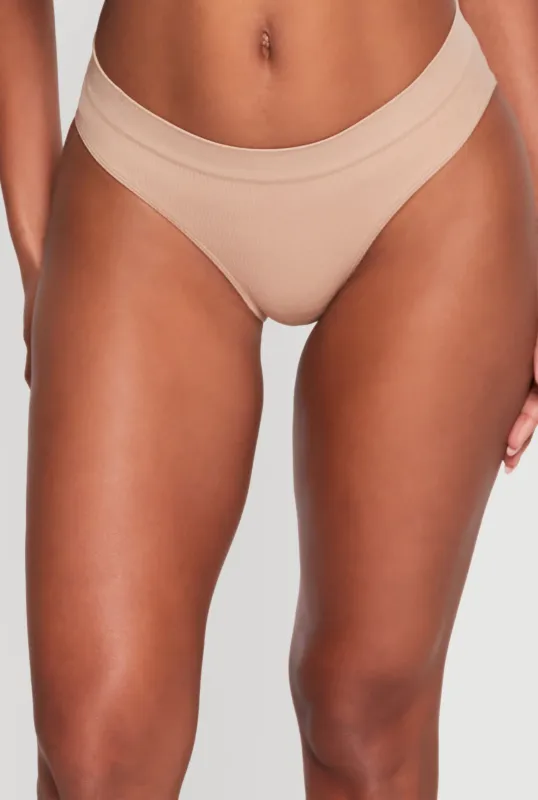 Solid Seamless Ribbed Knit Bikini Panty sold by Rainbow