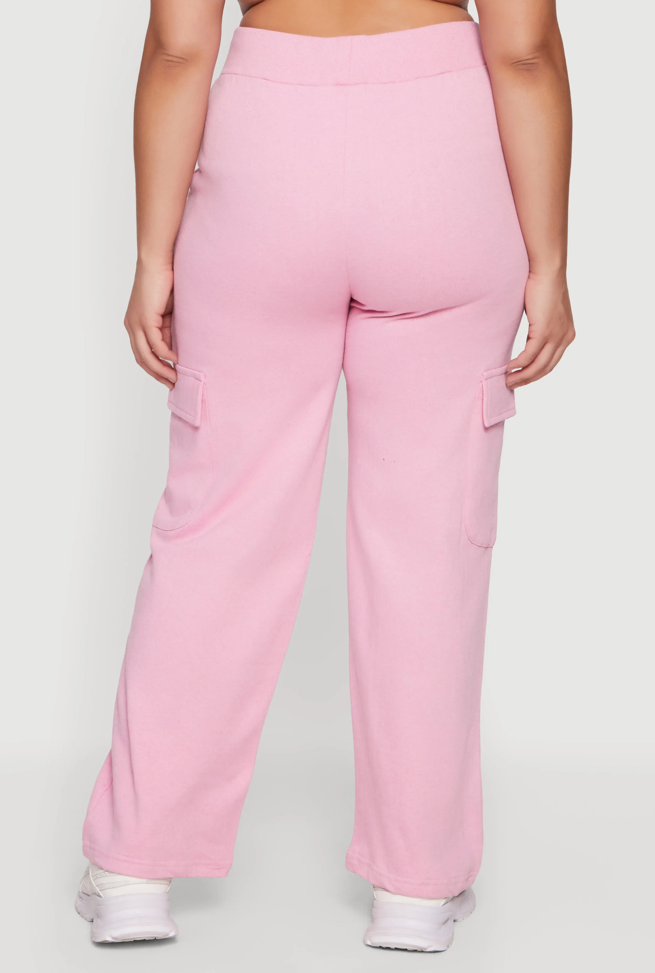 Plus Size High Waisted Cargo Pocket Fleece Sweatpants sold by Rainbow product image thumbnail 5