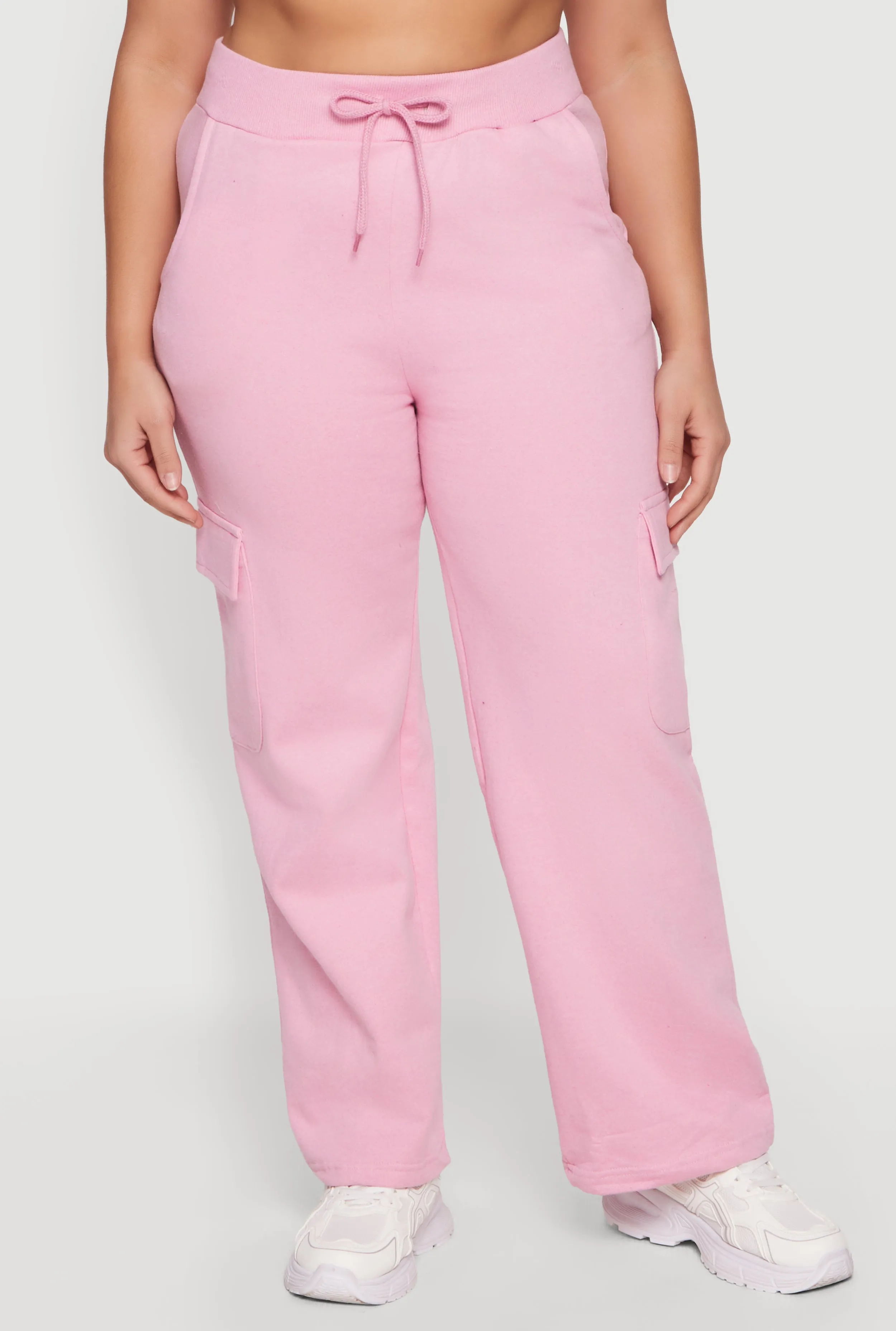 Plus Size High Waisted Cargo Pocket Fleece Sweatpants sold by Rainbow product image thumbnail 3