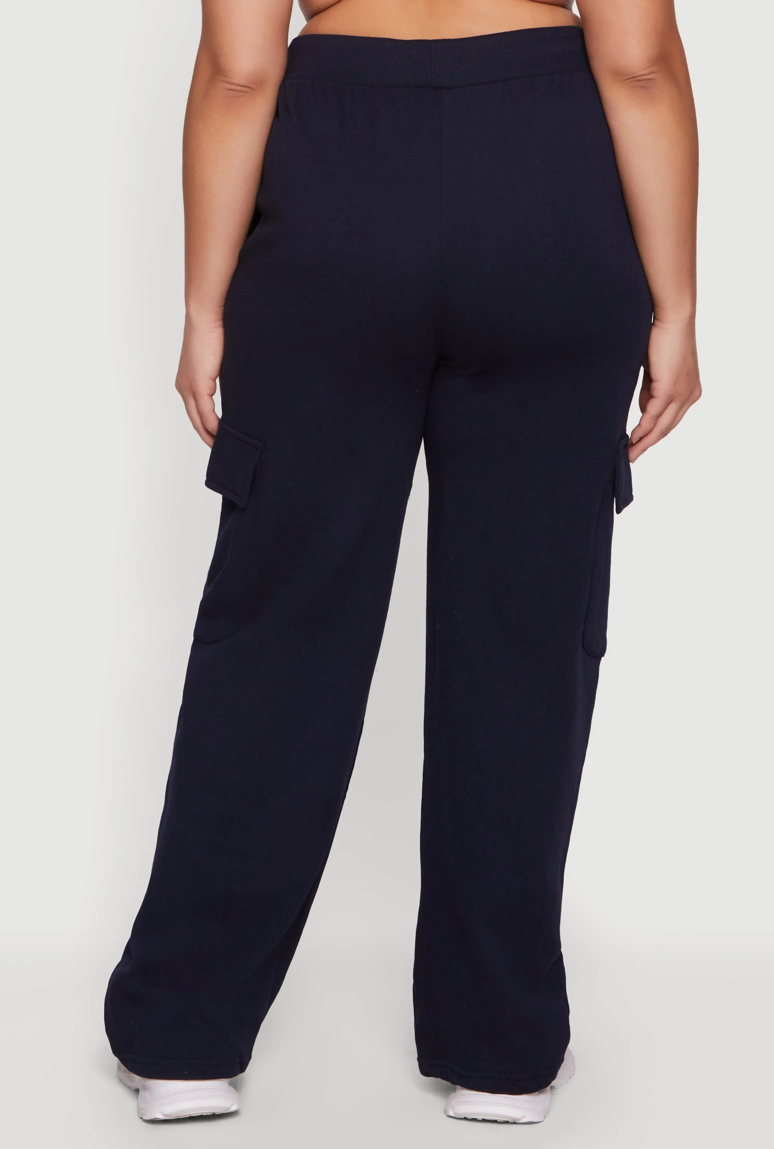 Plus Size High Waisted Cargo Pocket Fleece Sweatpants sold by Rainbow product image thumbnail 5