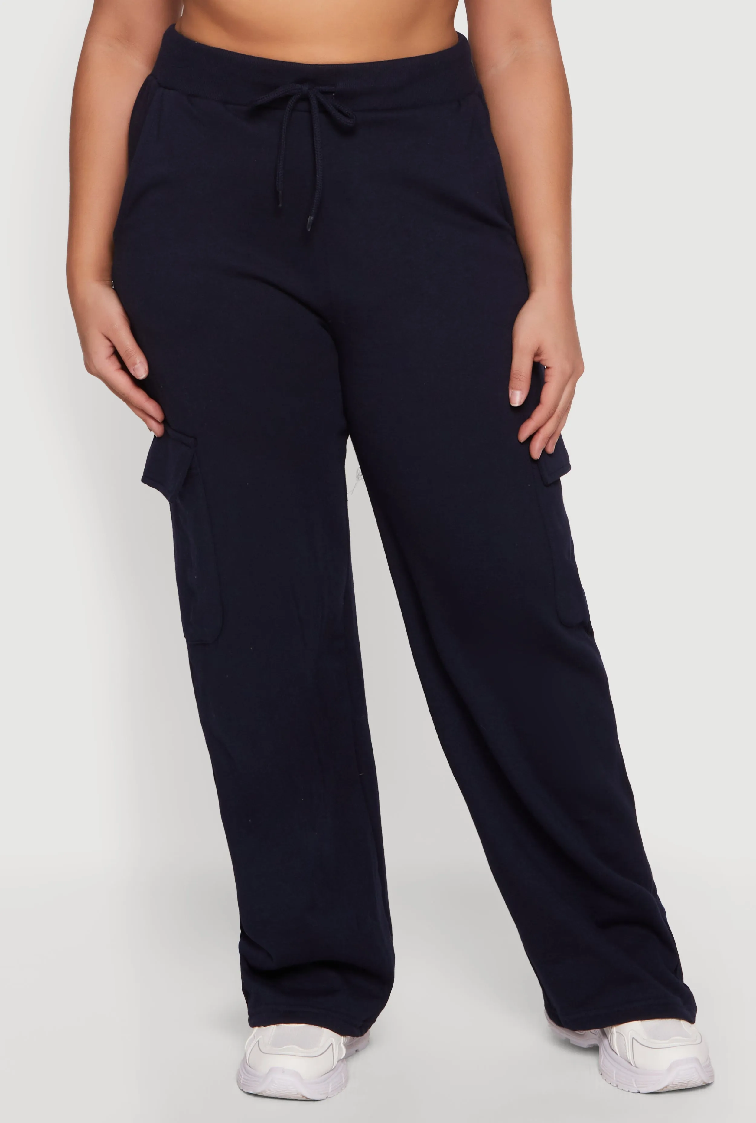 Plus Size High Waisted Cargo Pocket Fleece Sweatpants sold by Rainbow product image thumbnail 3