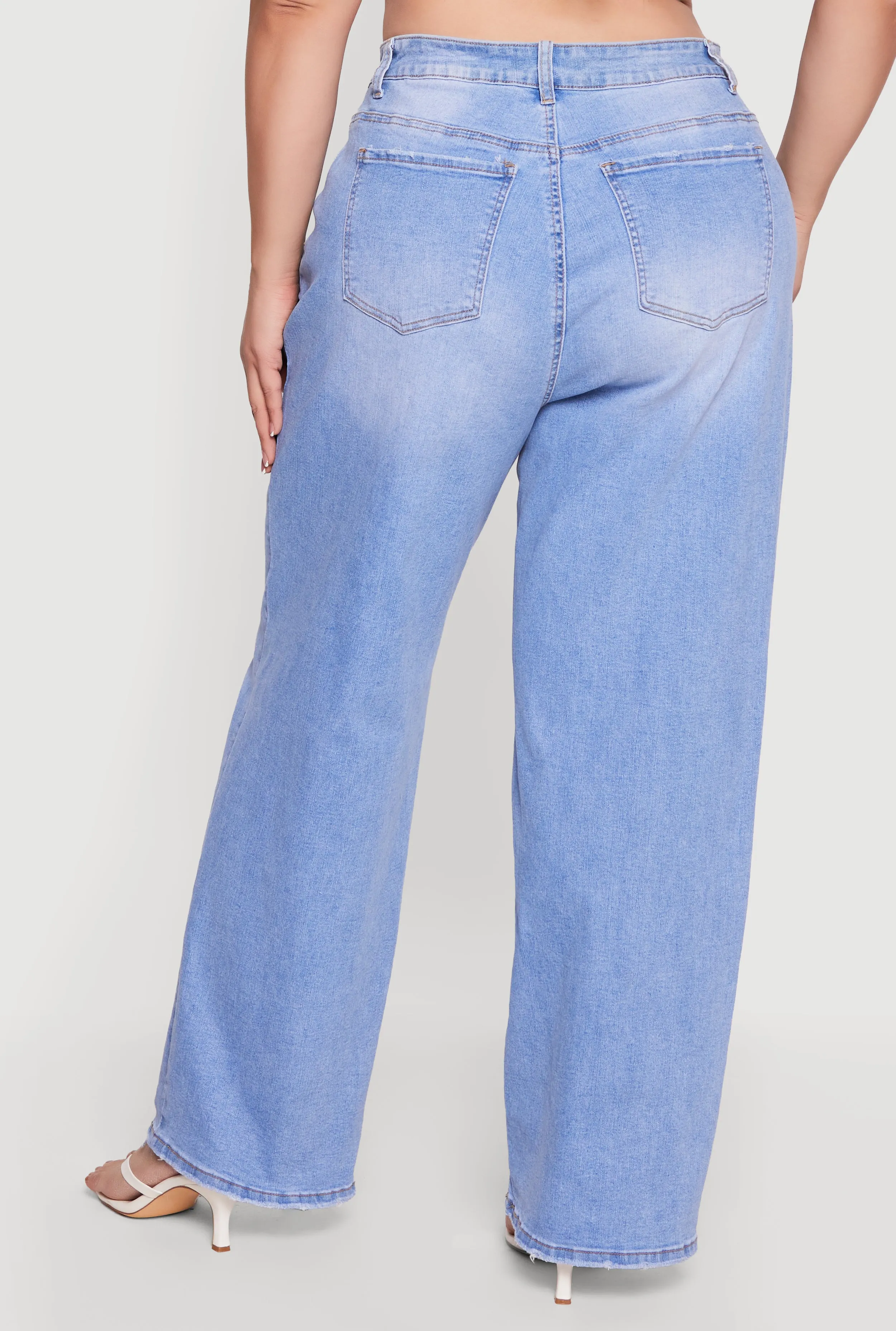 Plus Size WAX High Waisted Wide Leg Jeans sold by Rainbow product image thumbnail 5