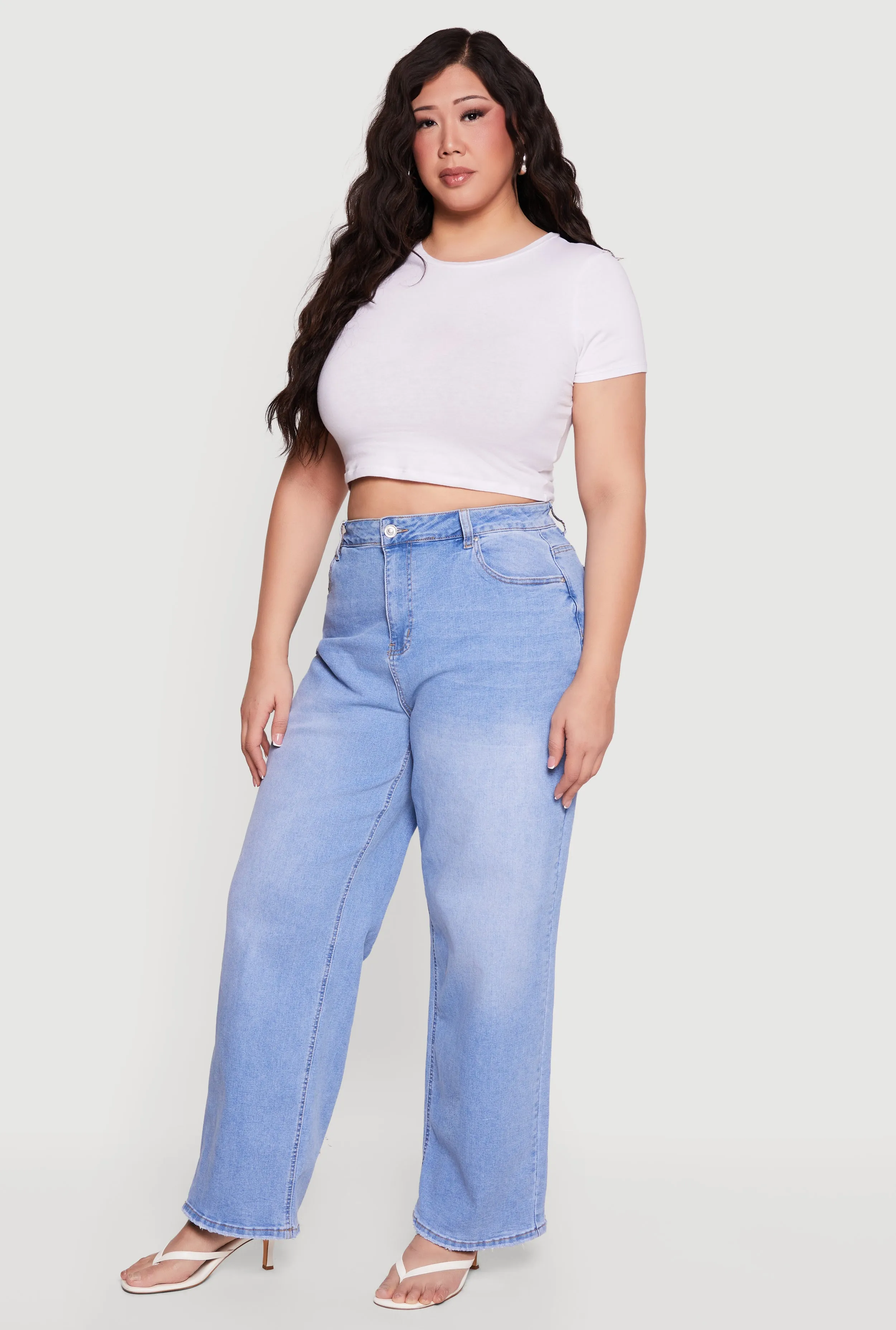 Plus Size WAX High Waisted Wide Leg Jeans sold by Rainbow product image thumbnail 2
