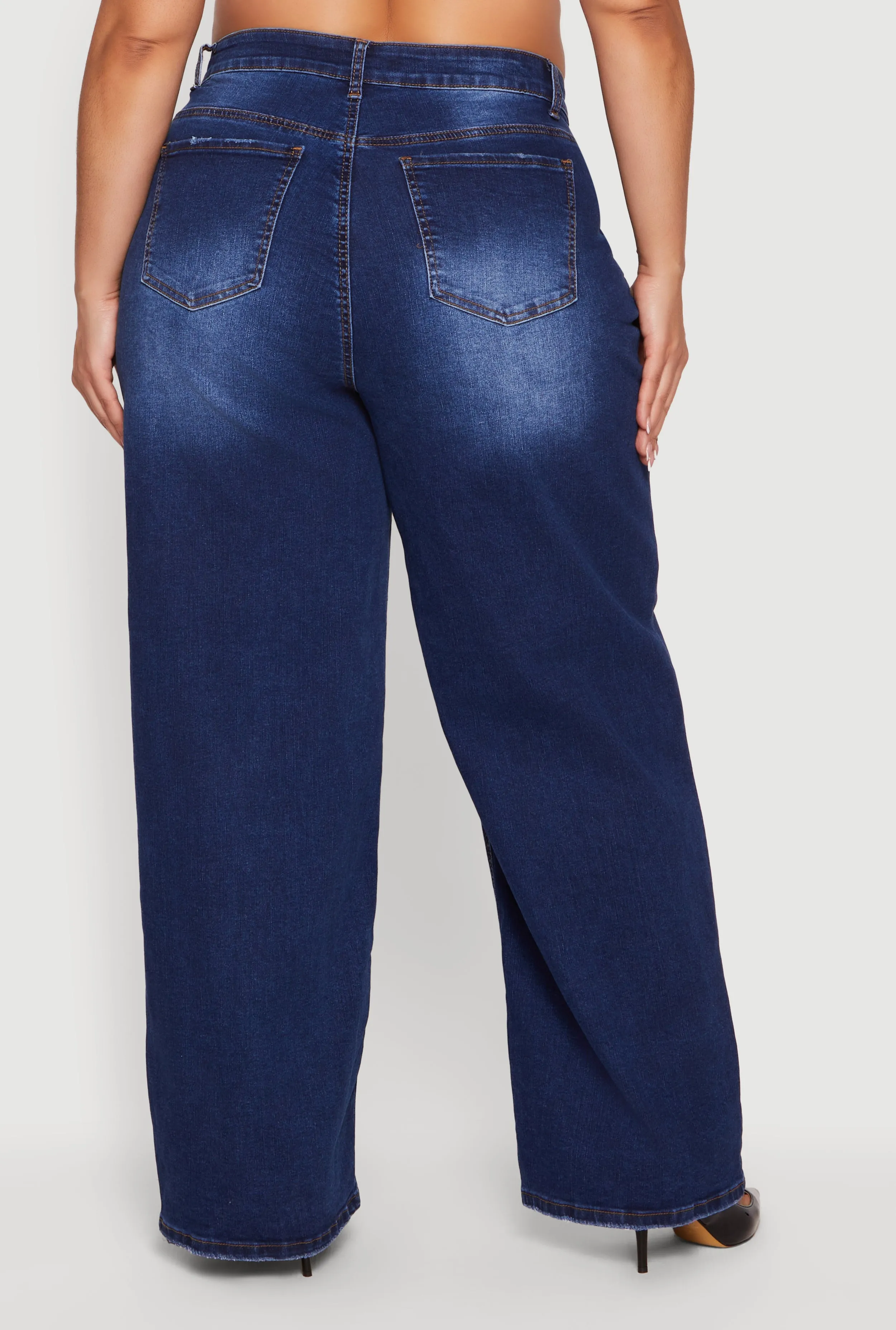 Plus Size WAX High Waisted Wide Leg Jeans sold by Rainbow product image thumbnail 5