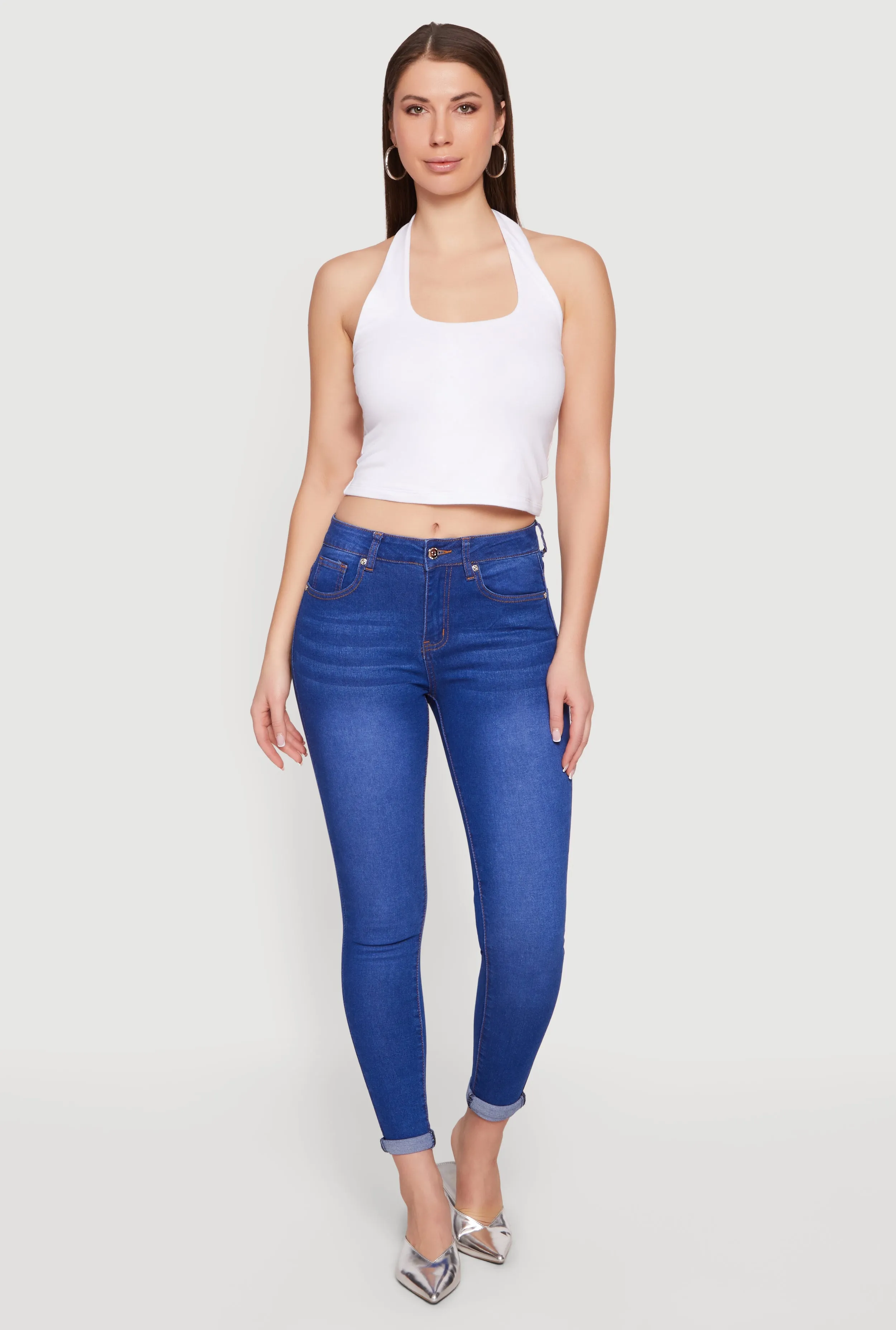 Skinny Jeans with Rolled Cuffs sold by Rainbow product image thumbnail 2