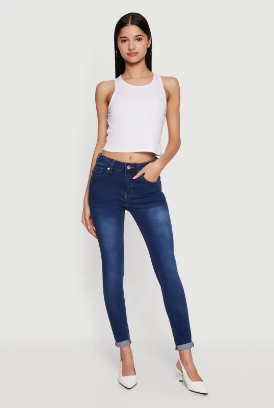 Skinny Jeans with Rolled Cuffs sold by Rainbow