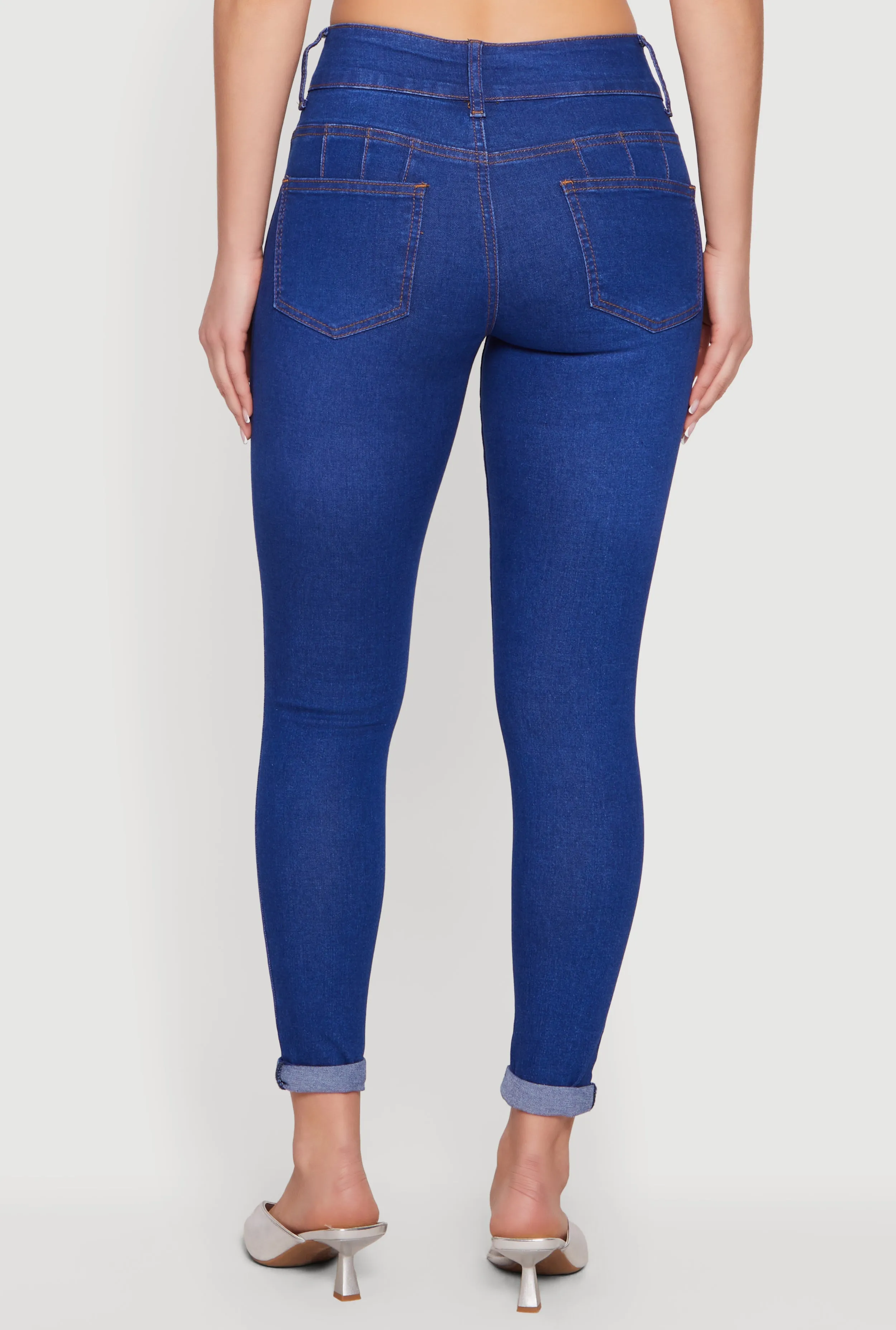 Two Button Rolled Cuff Skinny Jeans sold by Rainbow product image thumbnail 5