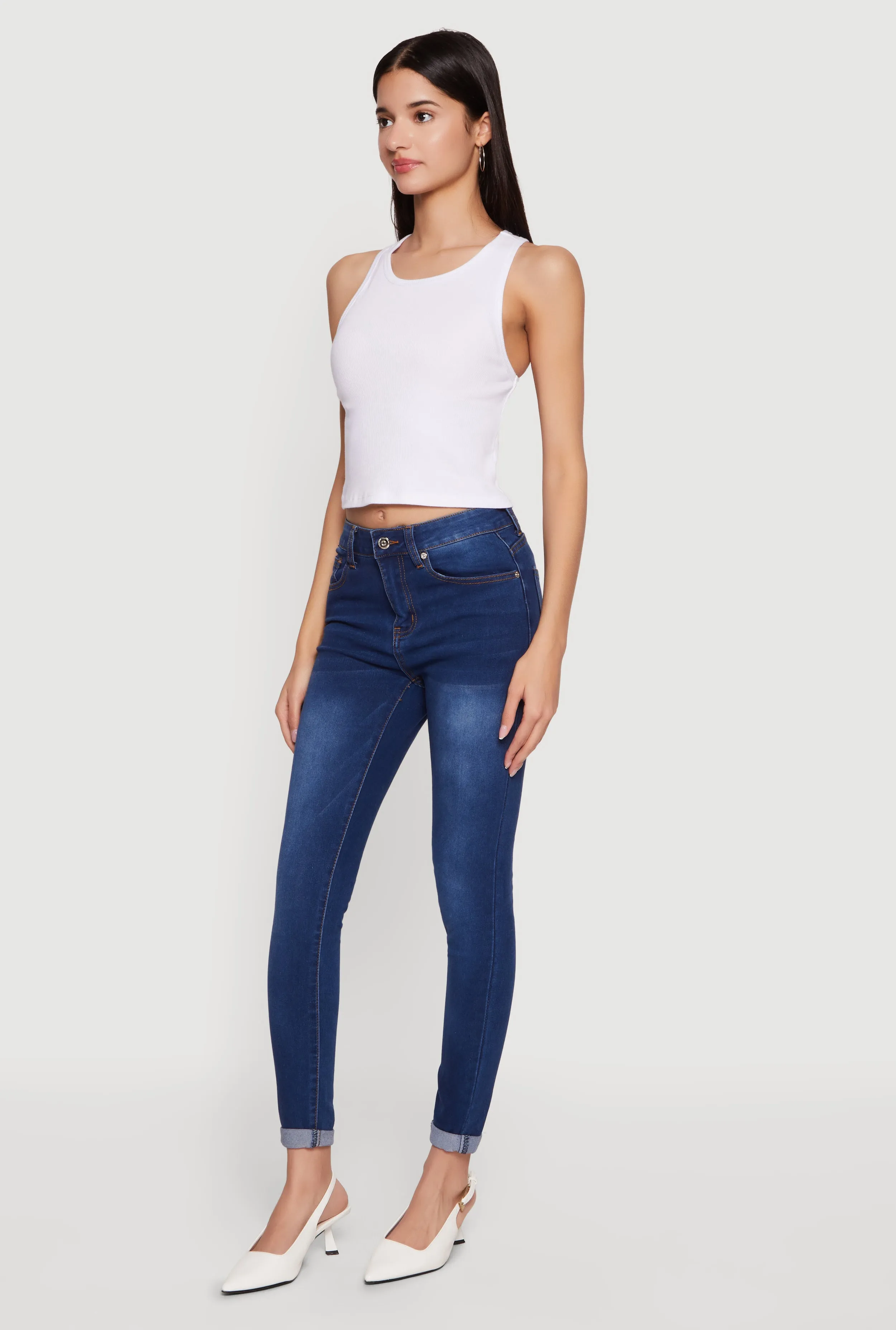 Skinny Jeans with Rolled Cuffs sold by Rainbow product image thumbnail 2