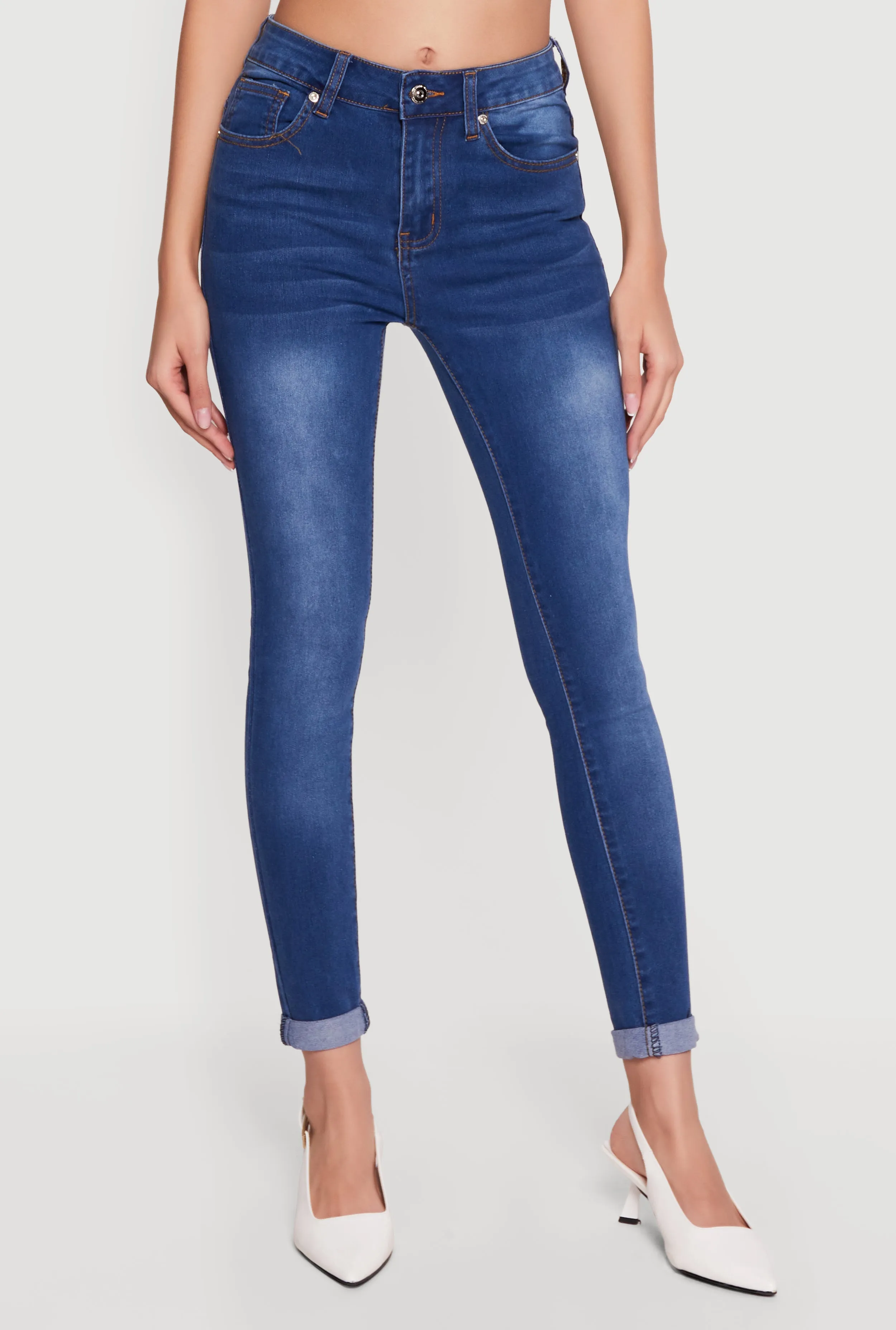 Skinny Jeans with Rolled Cuffs sold by Rainbow product image thumbnail 3