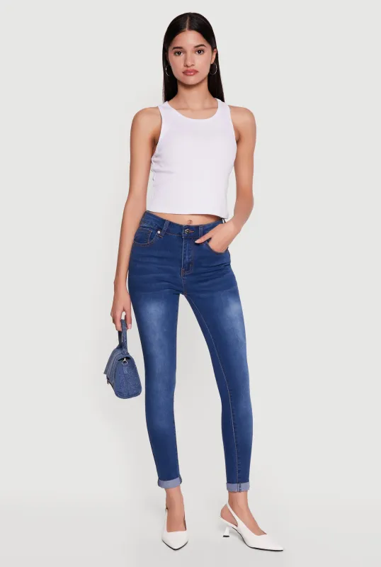 Skinny Jeans with Rolled Cuffs made by Rainbow