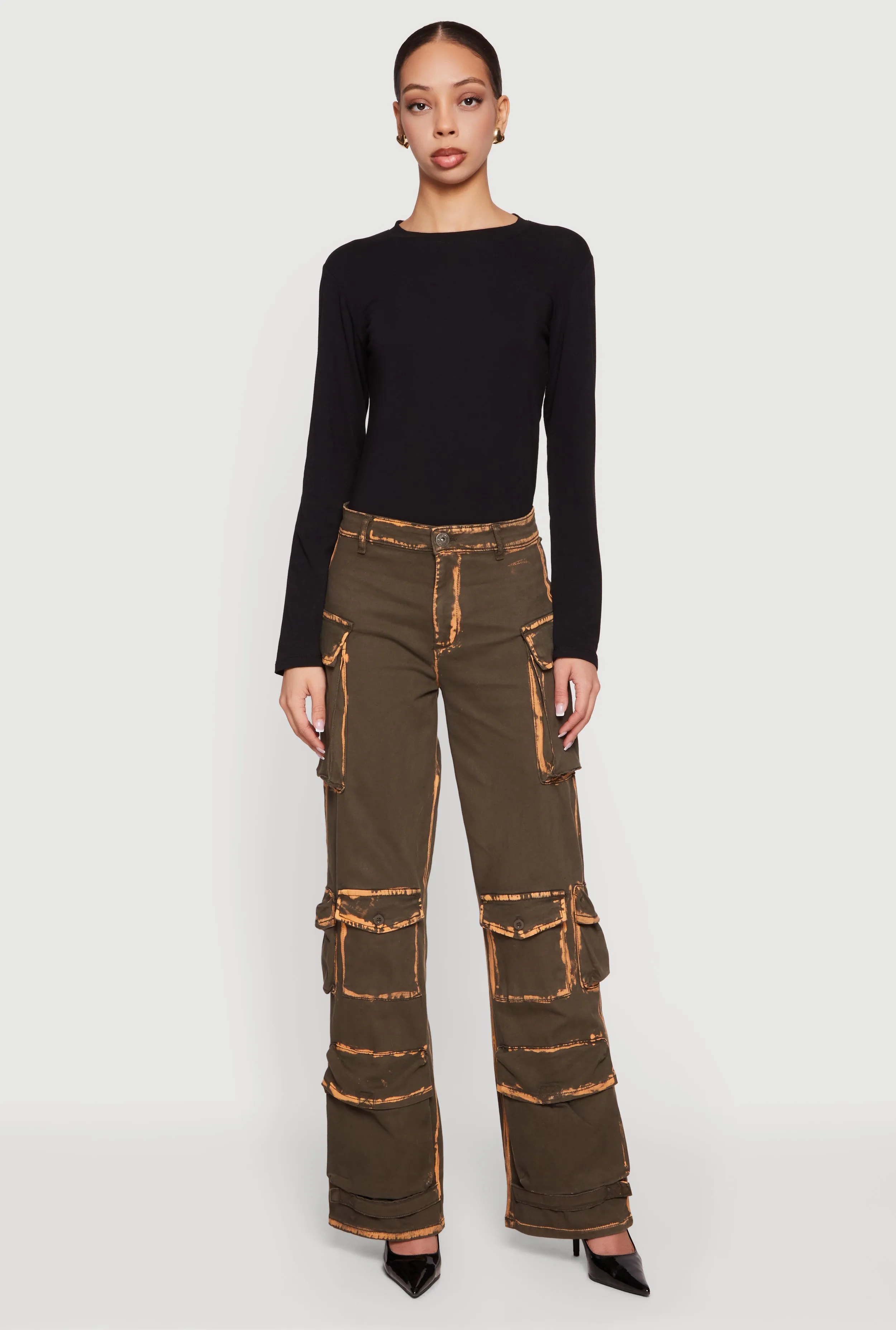 Twill Multi Pocket Cargo Pants sold by Rainbow