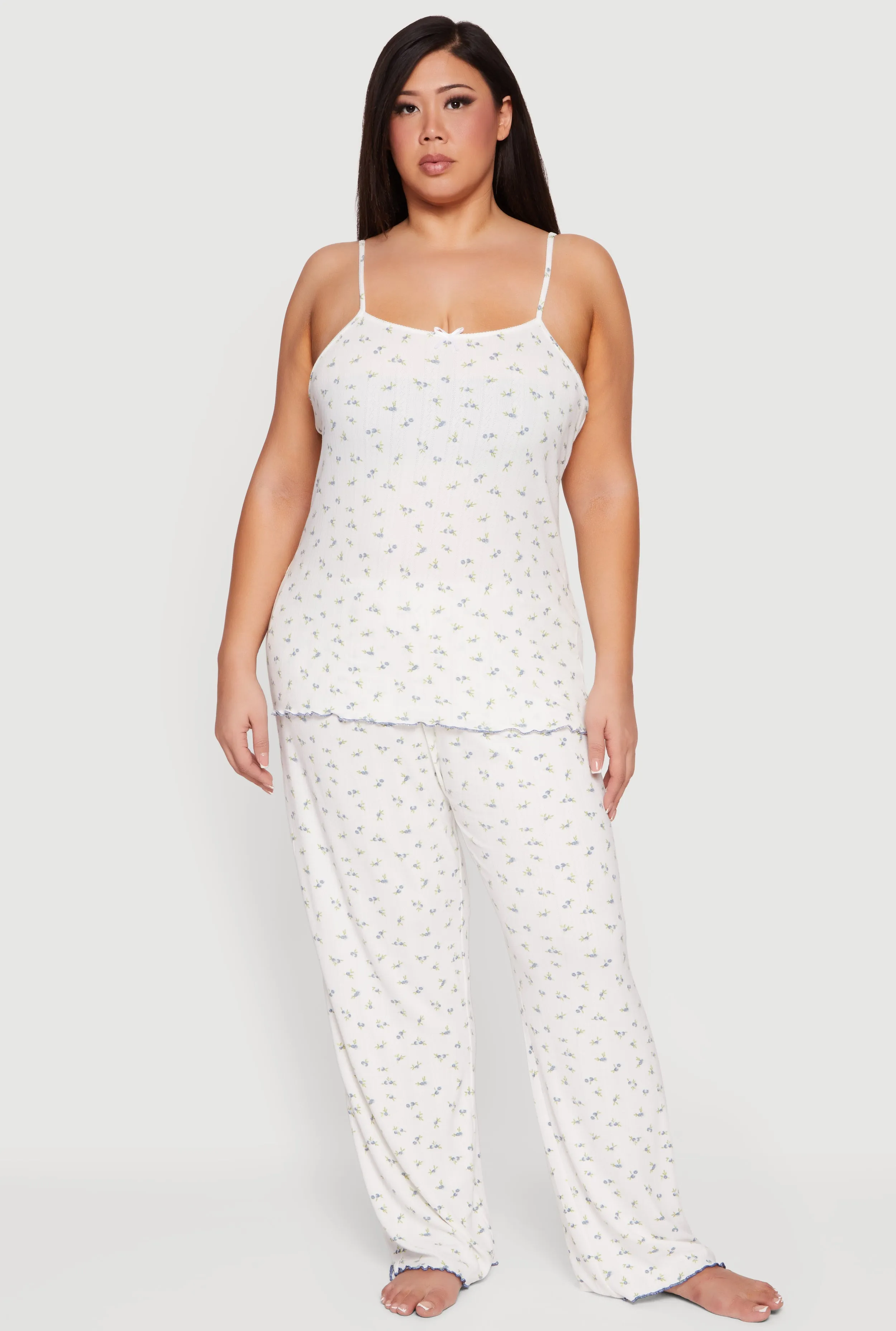 Plus Size Floral Pajama Cami and Pants Set sold by Rainbow product image thumbnail 2