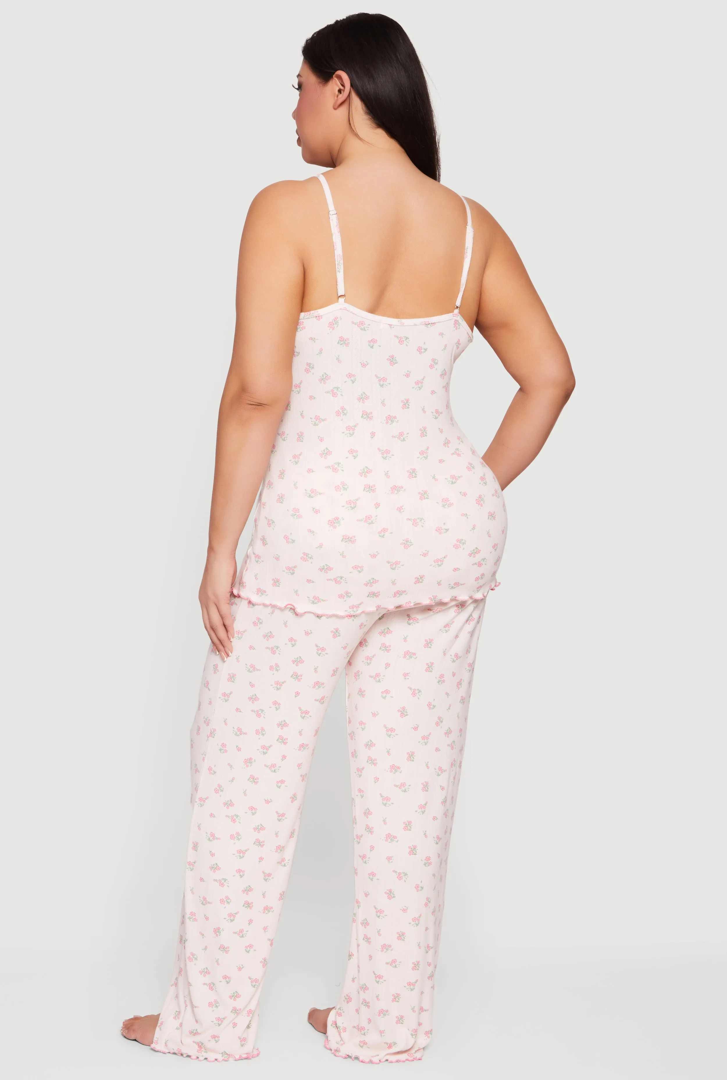 Plus Size Floral Pajama Cami and Pants Set sold by Rainbow product image thumbnail 2