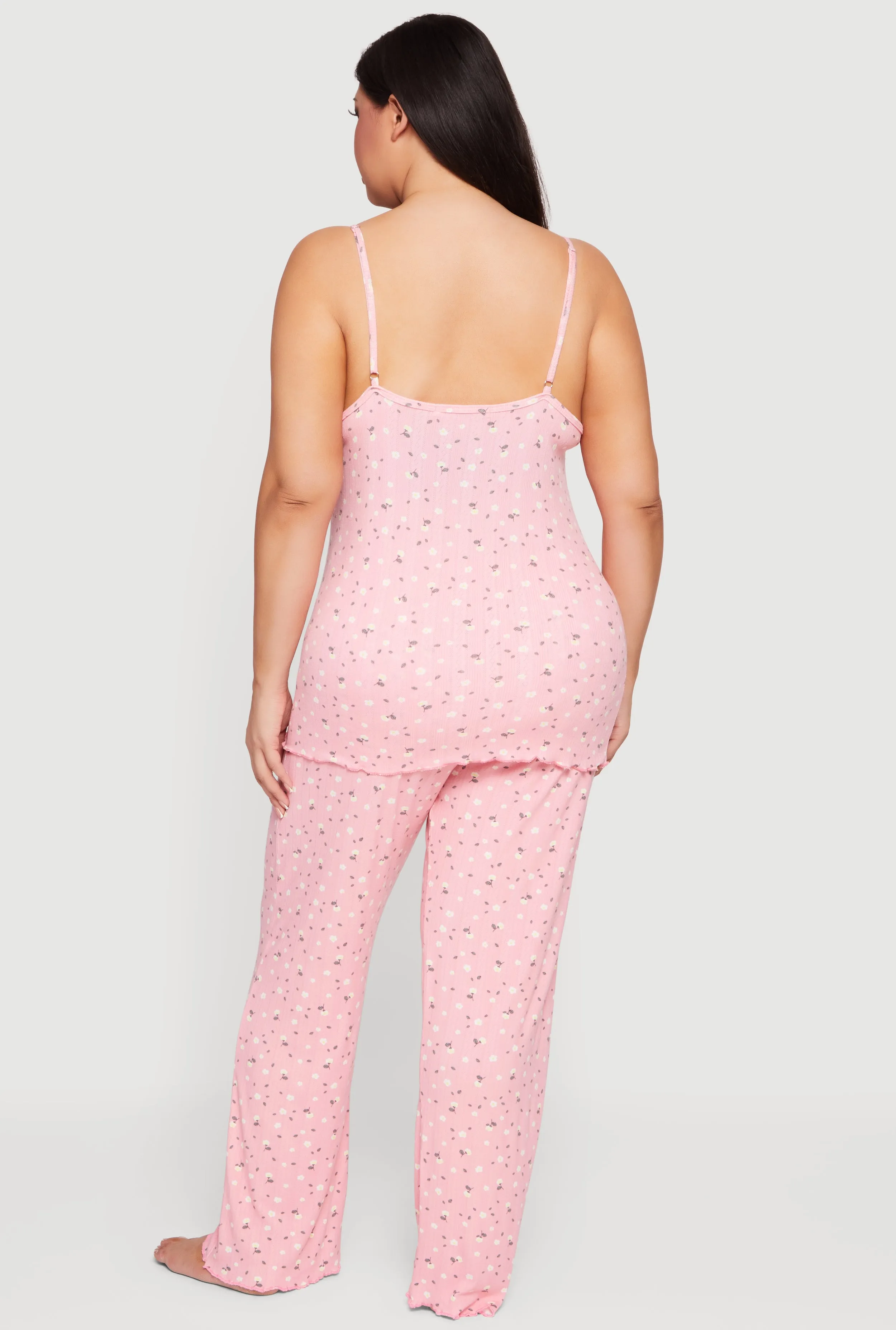 Plus Size Floral Pajama Cami and Pants Set sold by Rainbow product image thumbnail 2