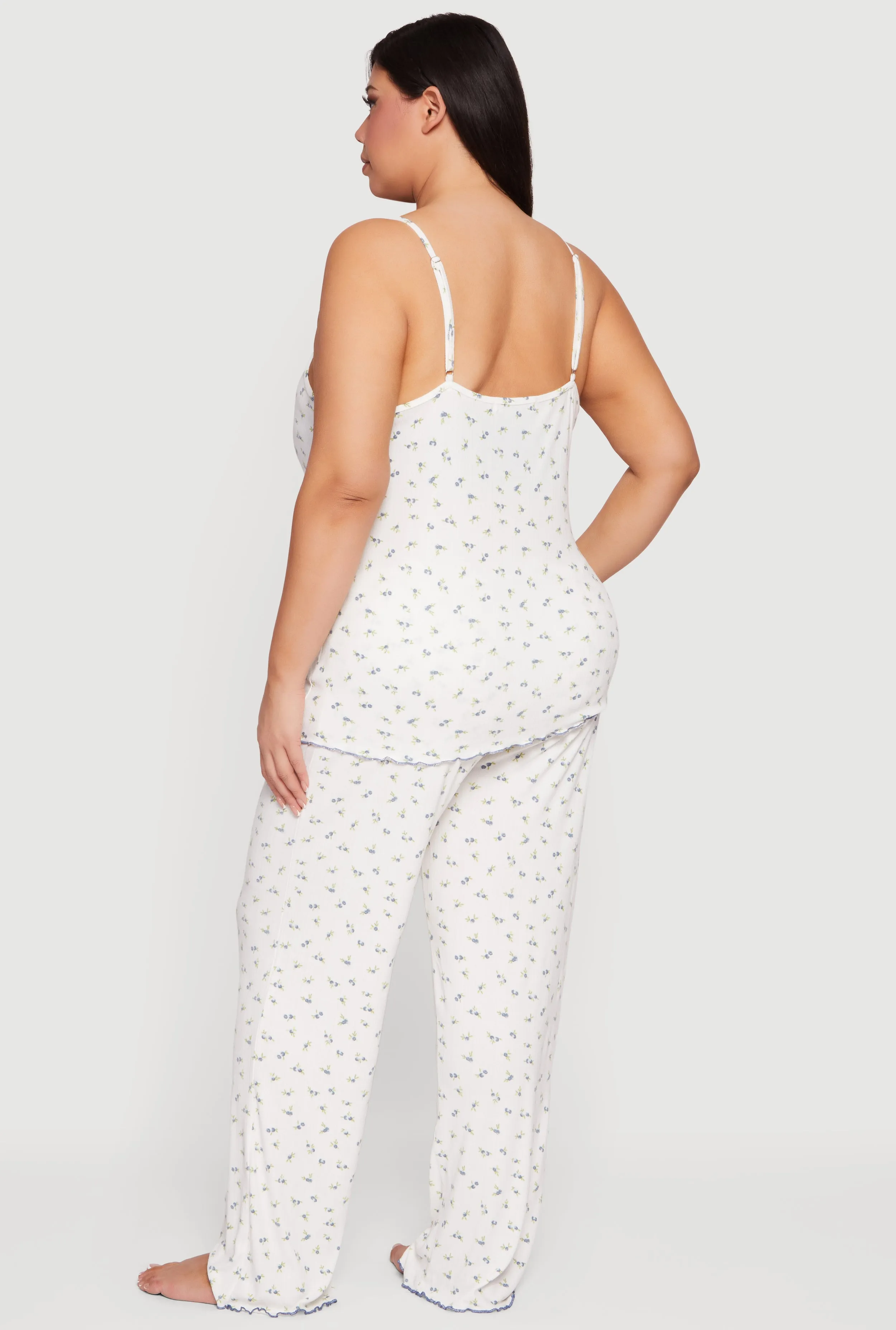 Plus Size Floral Pajama Cami and Pants Set sold by Rainbow product image thumbnail 2