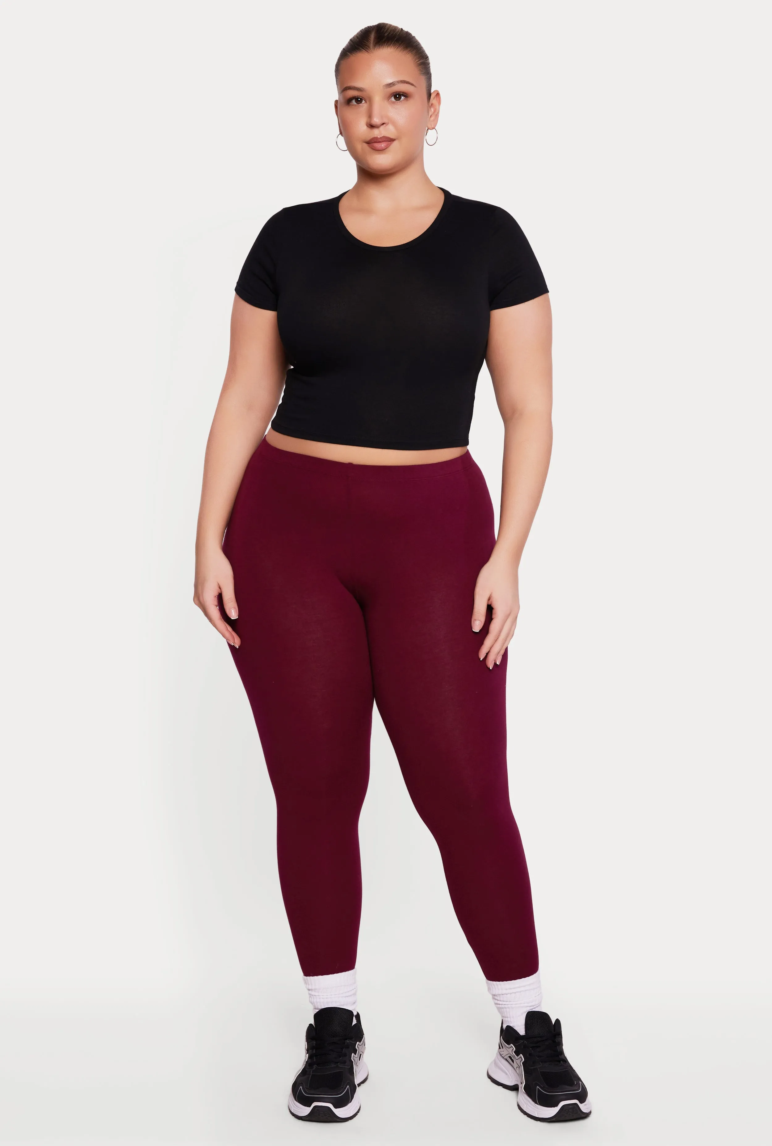 Plus Size Solid Leggings sold by Rainbow