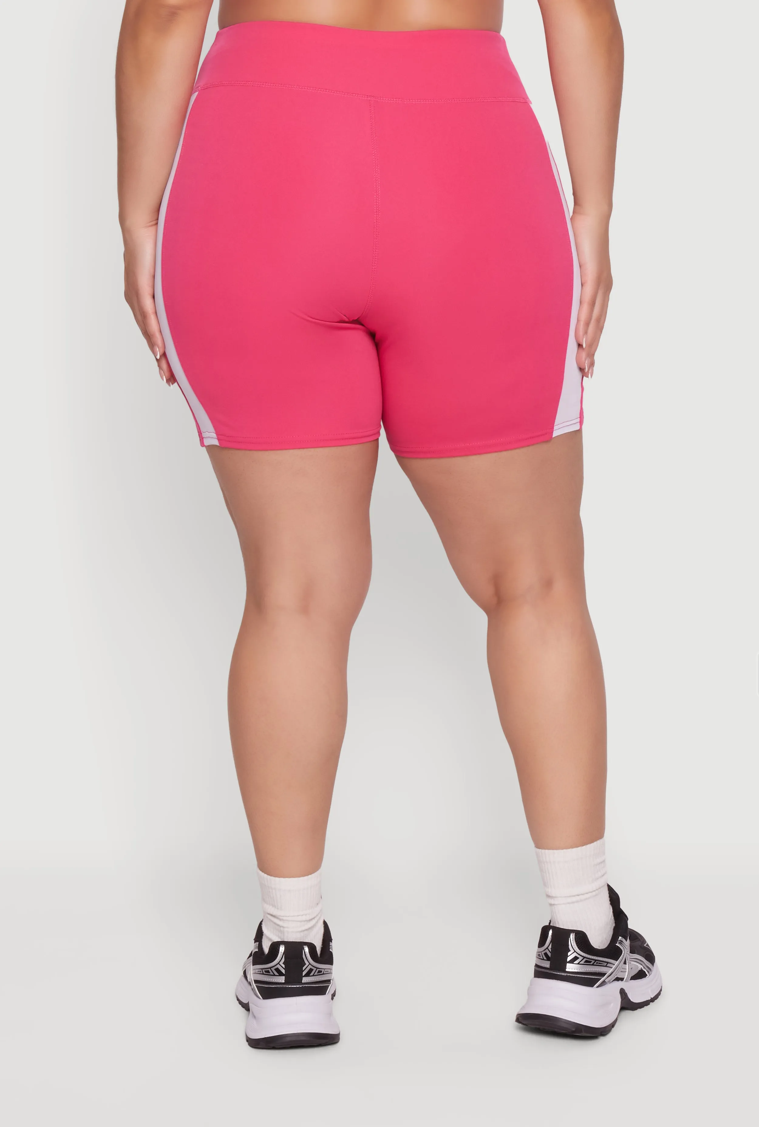 Plus Size Mesh Side Striped Biker Shorts sold by Rainbow product image thumbnail 5