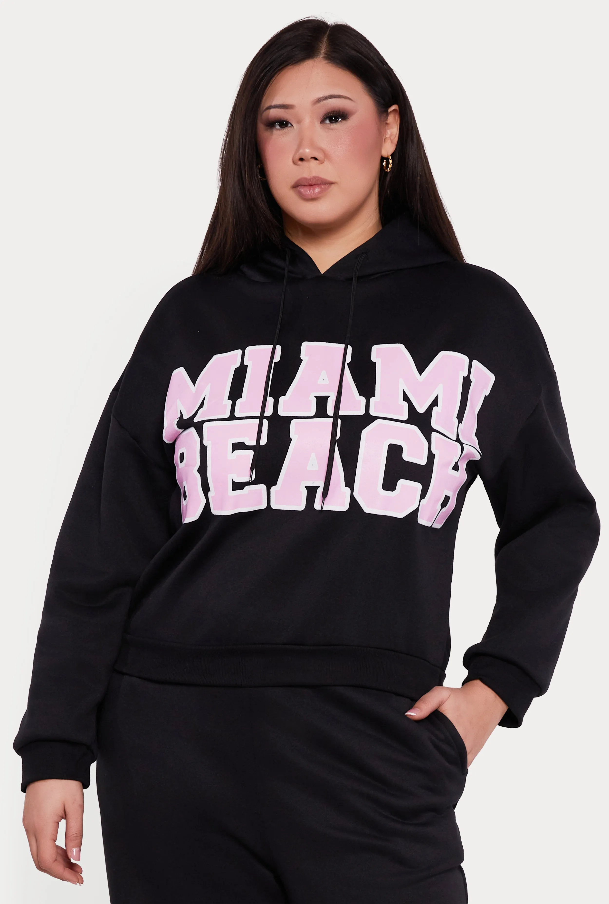 Plus Size Miami Beach Hoodie sold by Rainbow
