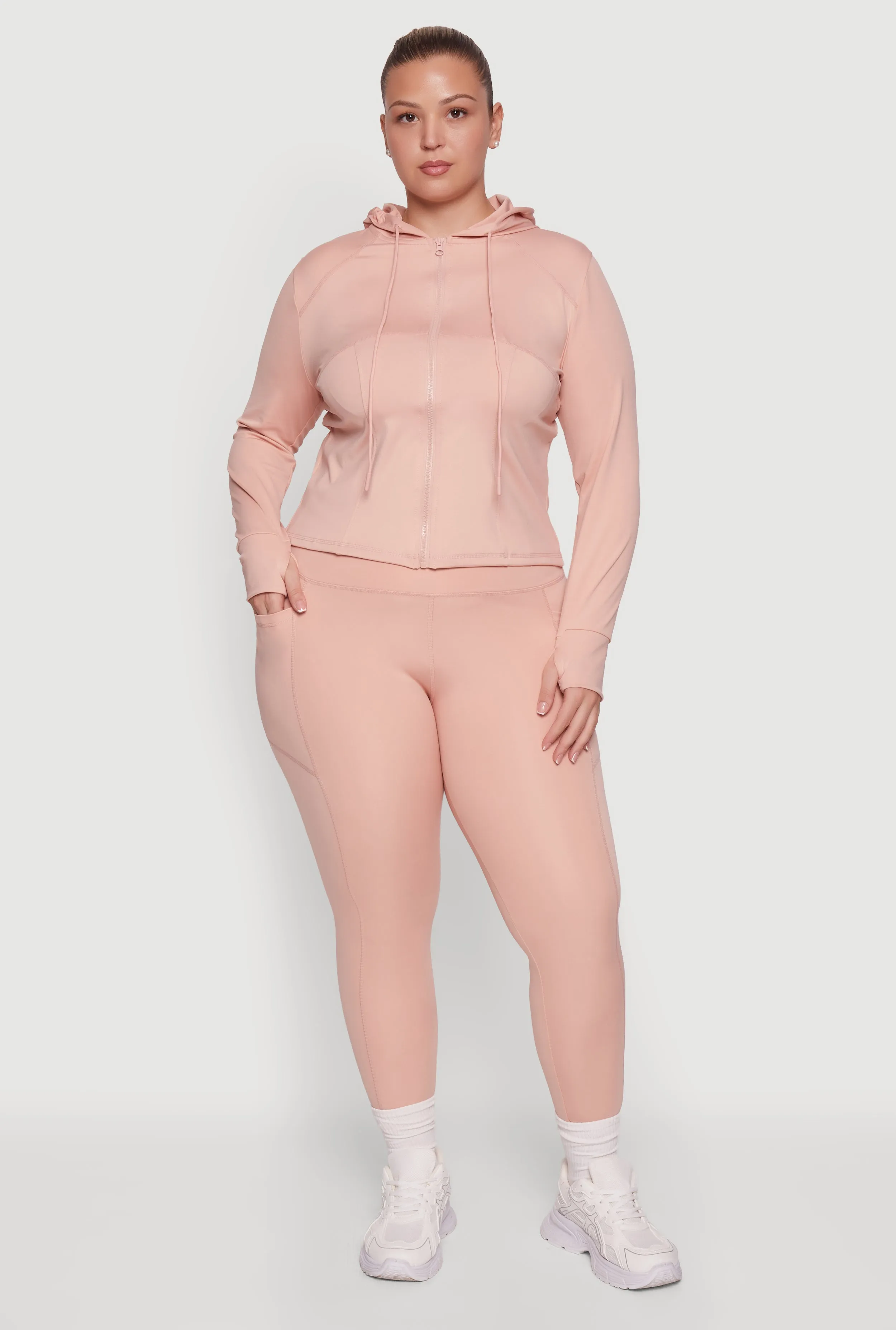 Plus Size High Waisted Cell Phone Pocket Detail Leggings sold by Rainbow product image thumbnail 5