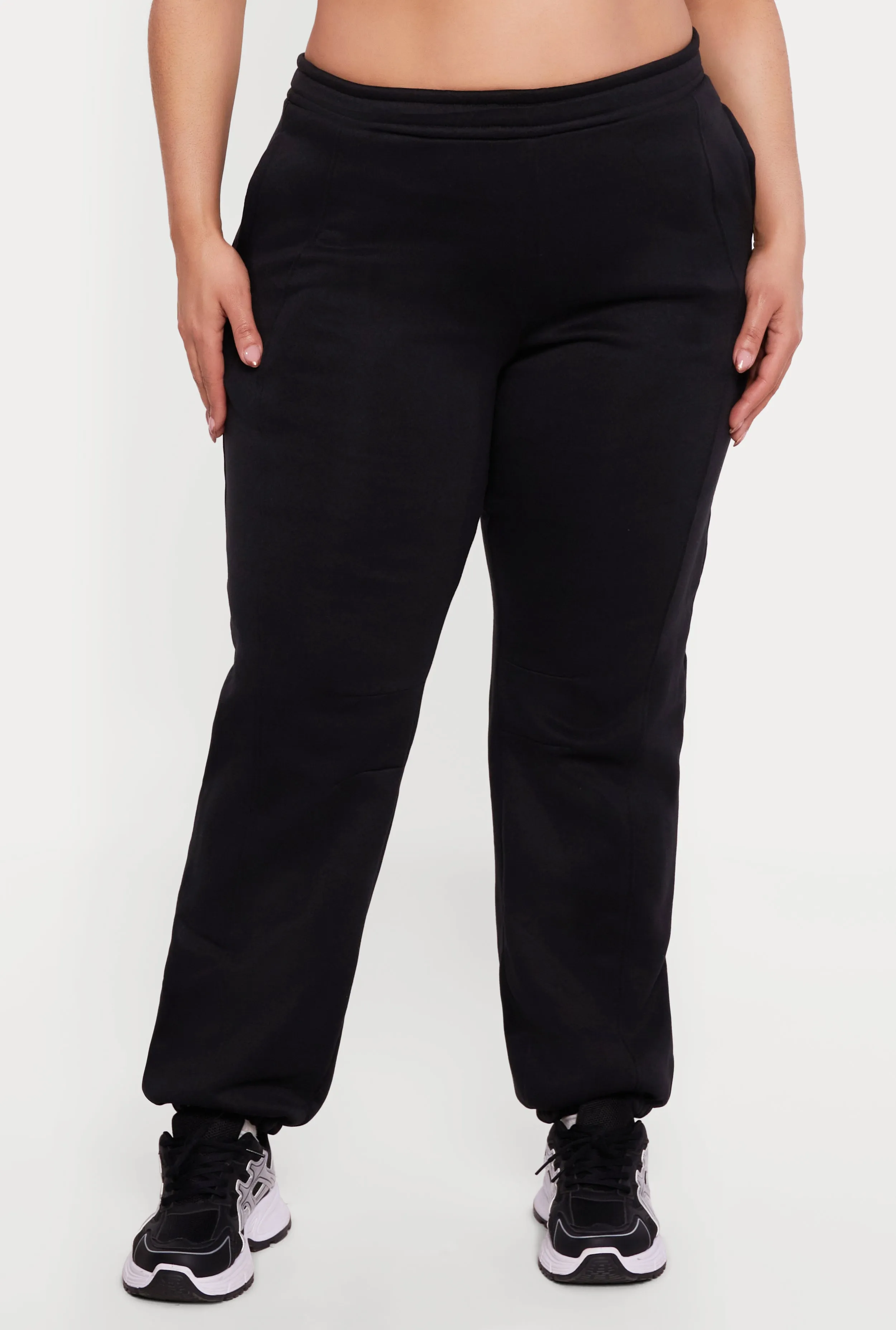 Plus Size High Waisted Pocket Fleece Sweatpants sold by Rainbow product image thumbnail 3