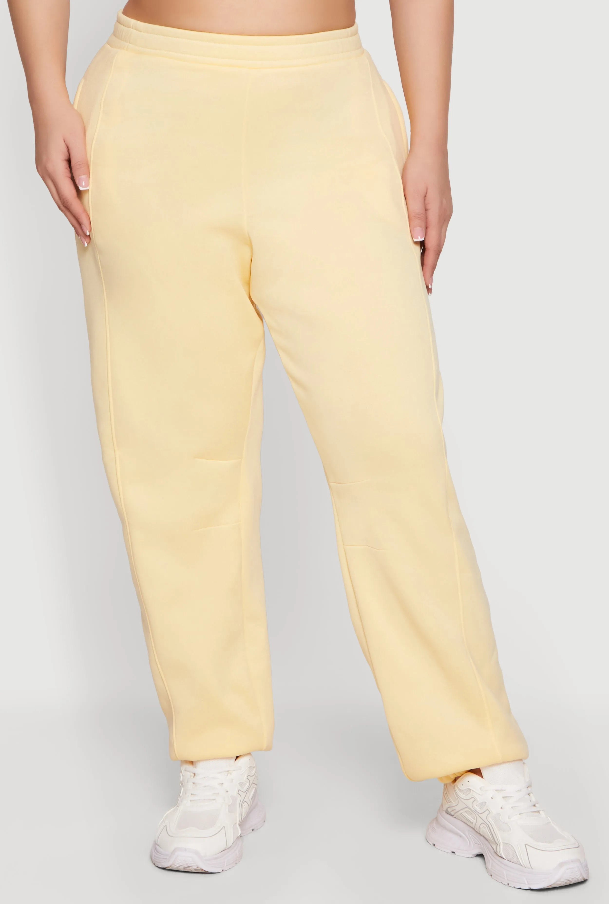 Plus Size High Waisted Pocket Fleece Sweatpants sold by Rainbow product image thumbnail 3