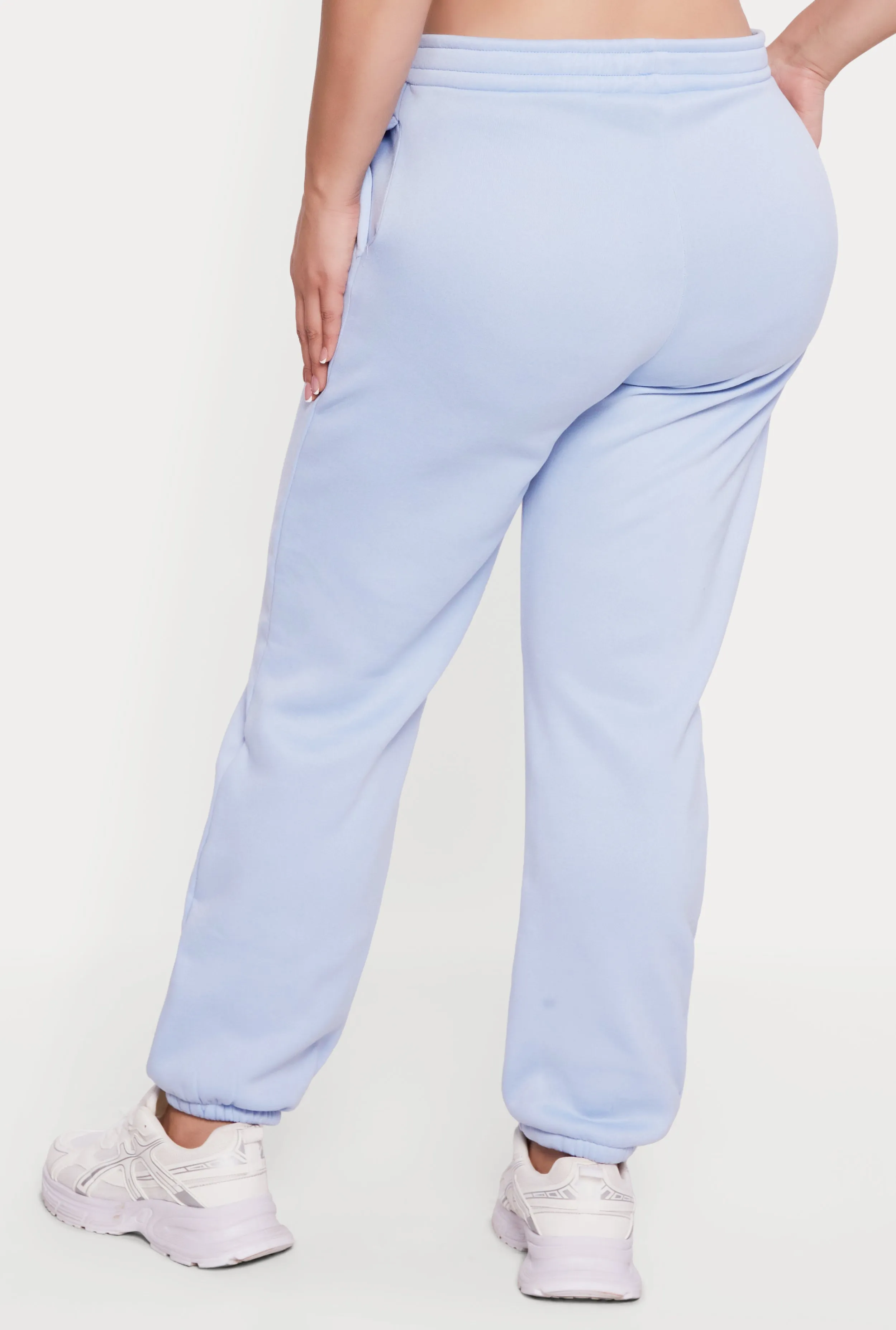 Plus Size High Waisted Pocket Fleece Sweatpants sold by Rainbow product image thumbnail 5