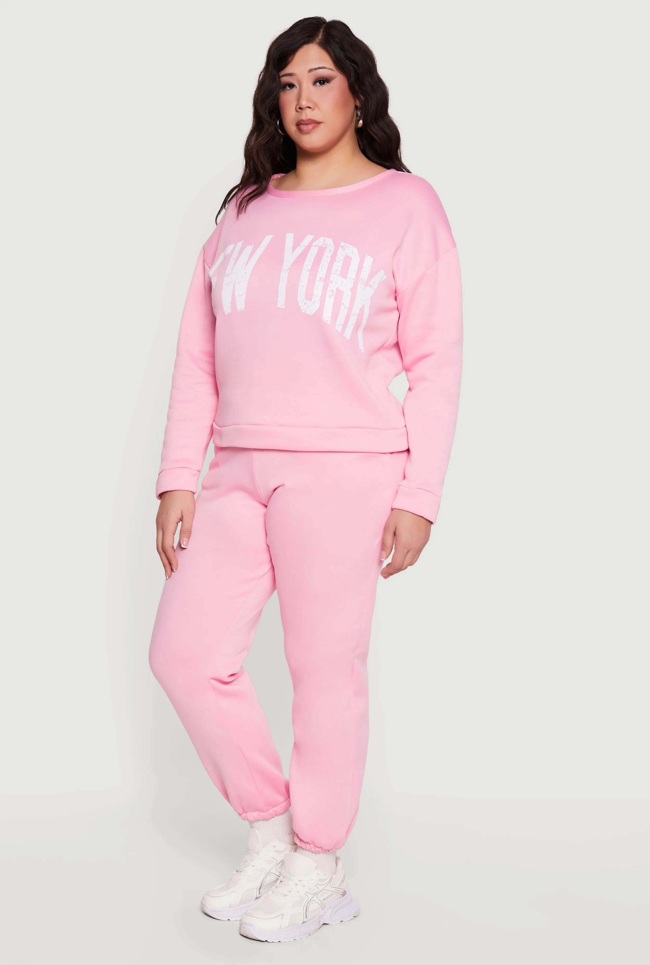 Plus Size High Waisted Fleece Sweatpants with Pockets sold by Rainbow product image thumbnail 2
