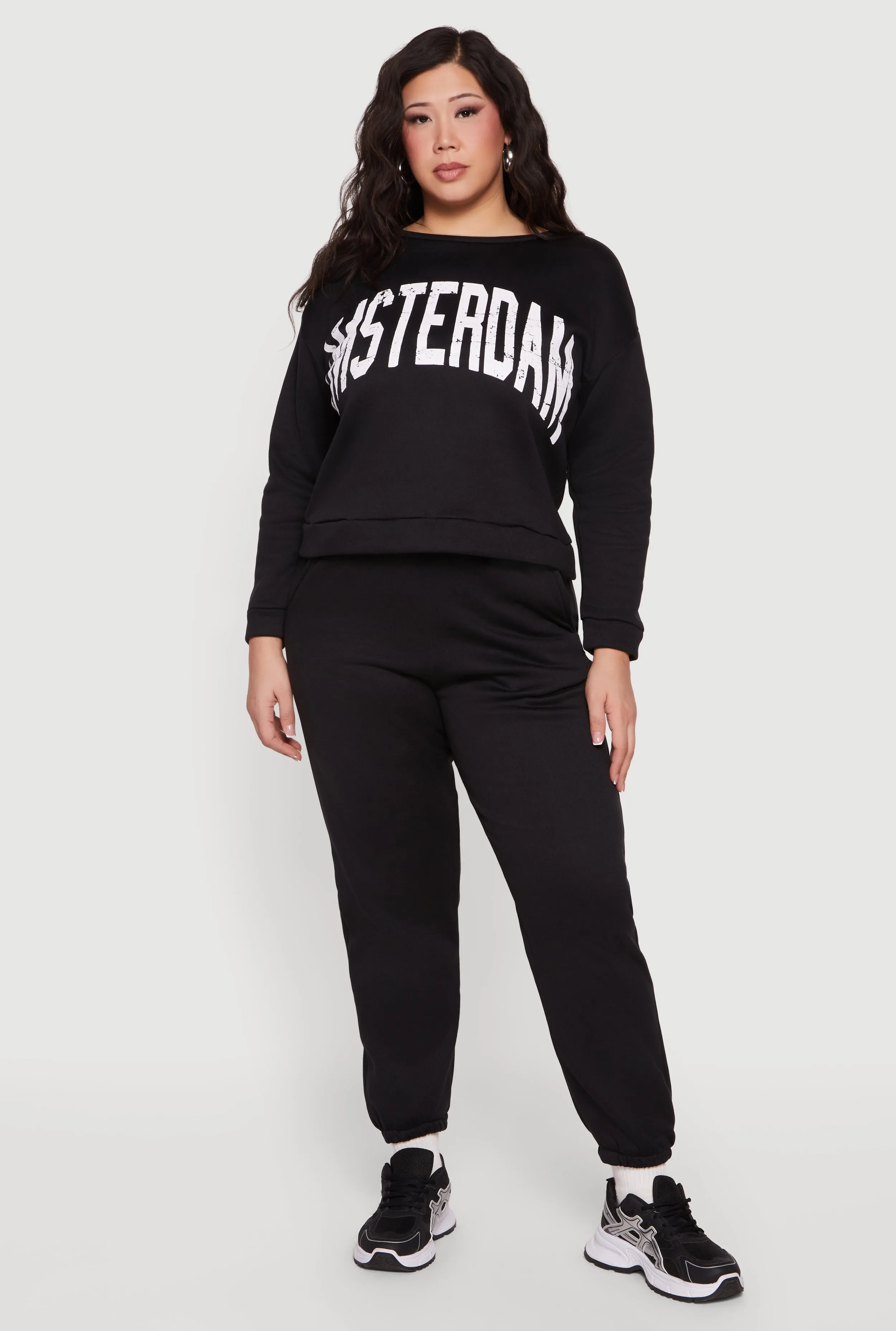 Plus Size City Graphic Fleece Pullover Sweatshirt sold by Rainbow product image thumbnail 2