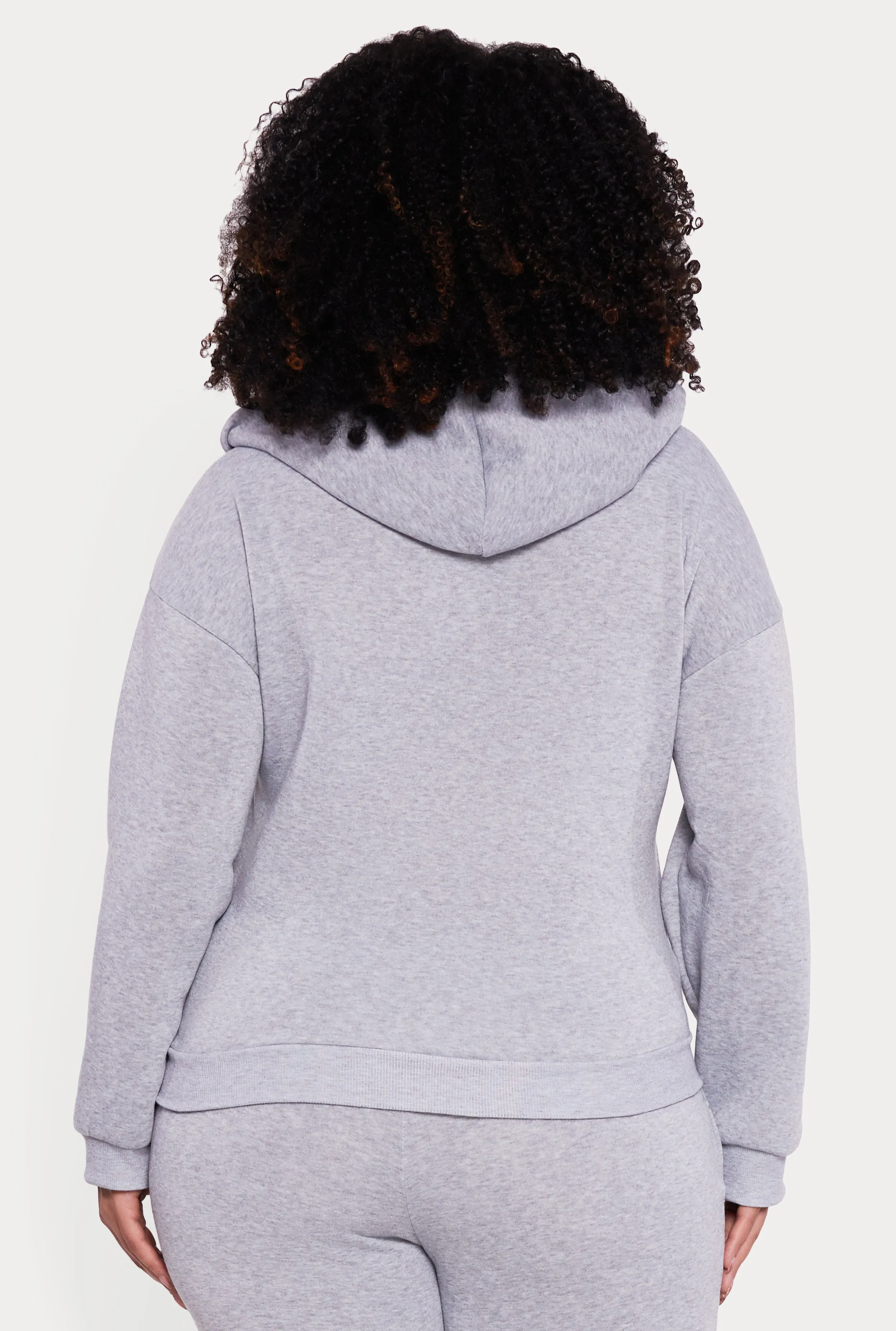 Plus Size Drop Shoulder Heart Graphic Hooded Sweatshirt sold by Rainbow product image thumbnail 5