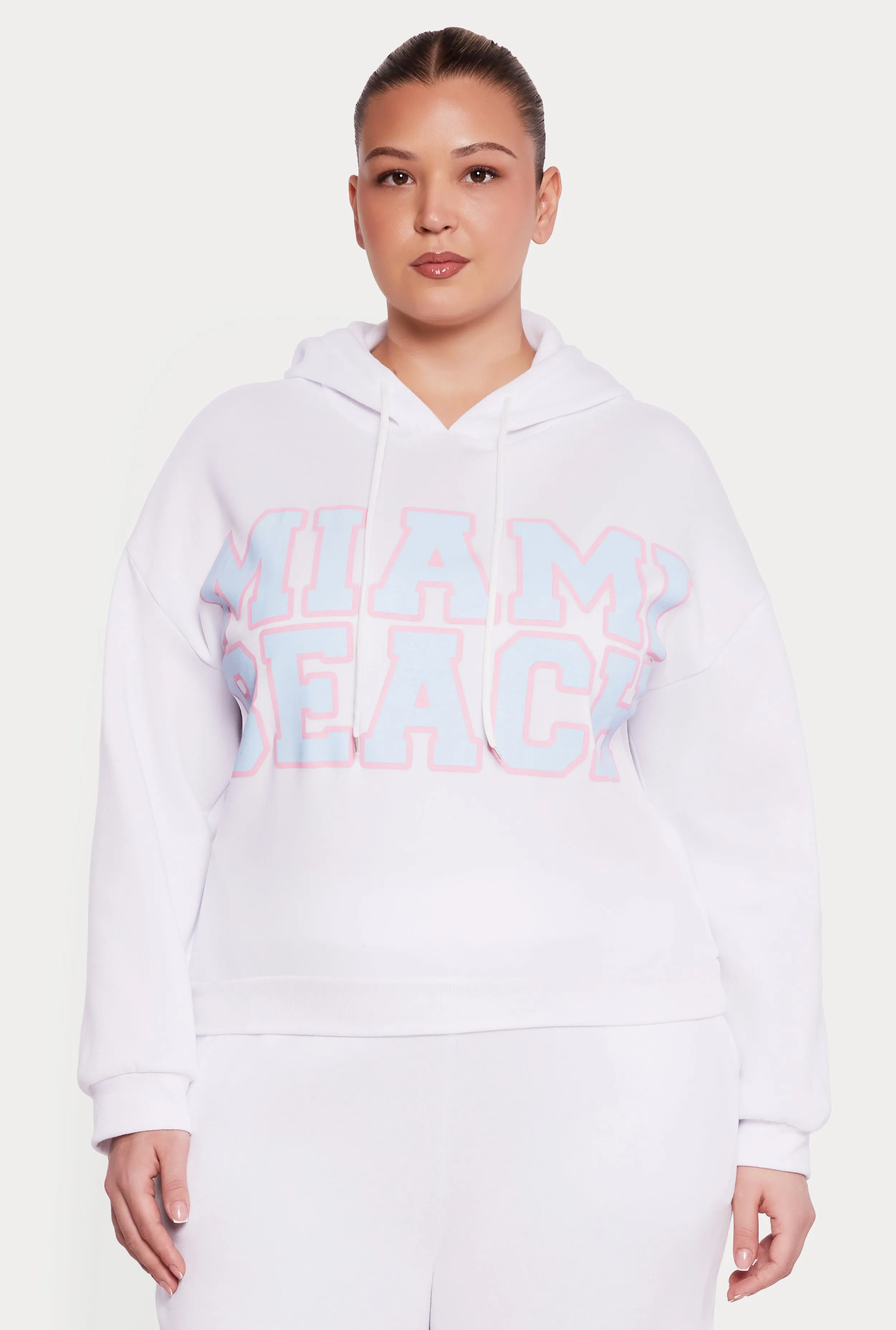 Plus Size Miami Beach Hoodie sold by Rainbow