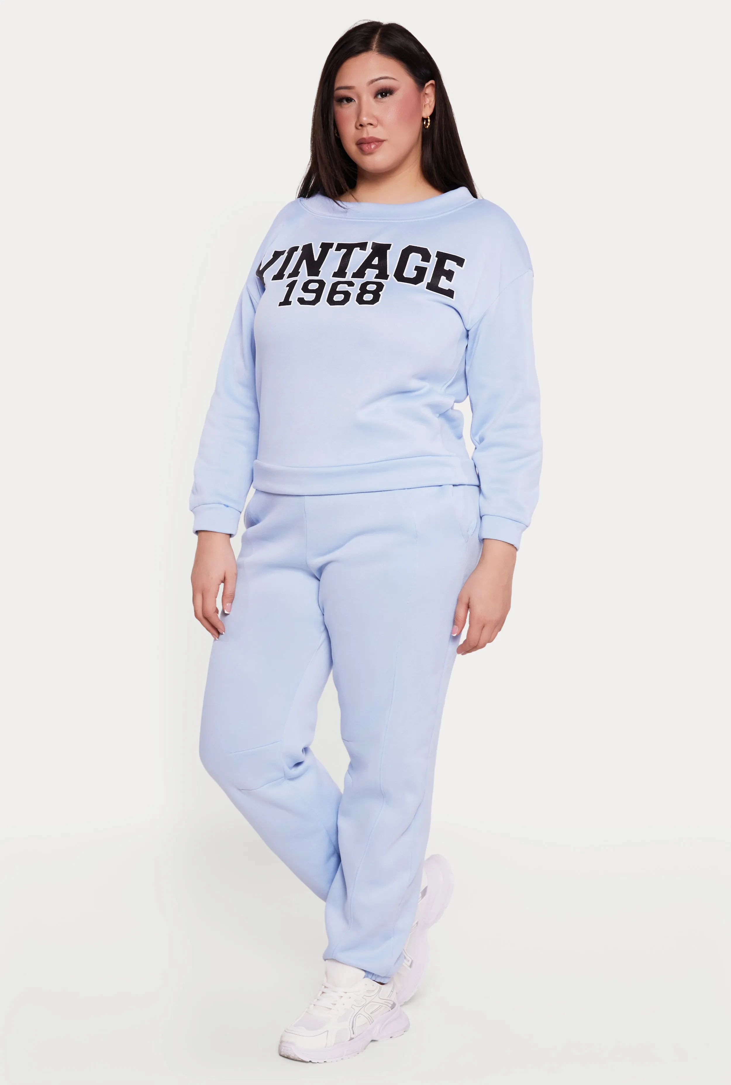 Plus Size Vintage 1968 Boat Neck Sweatshirt sold by Rainbow product image thumbnail 3