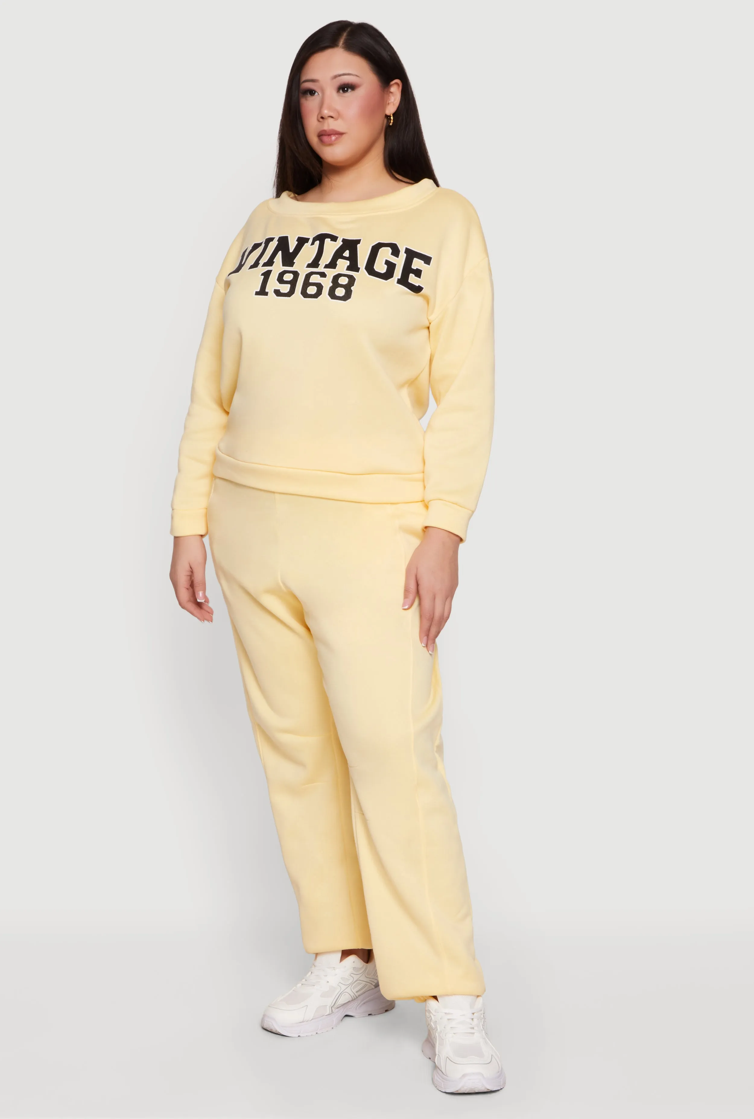 Plus Size Vintage 1968 Boat Neck Sweatshirt sold by Rainbow product image thumbnail 3