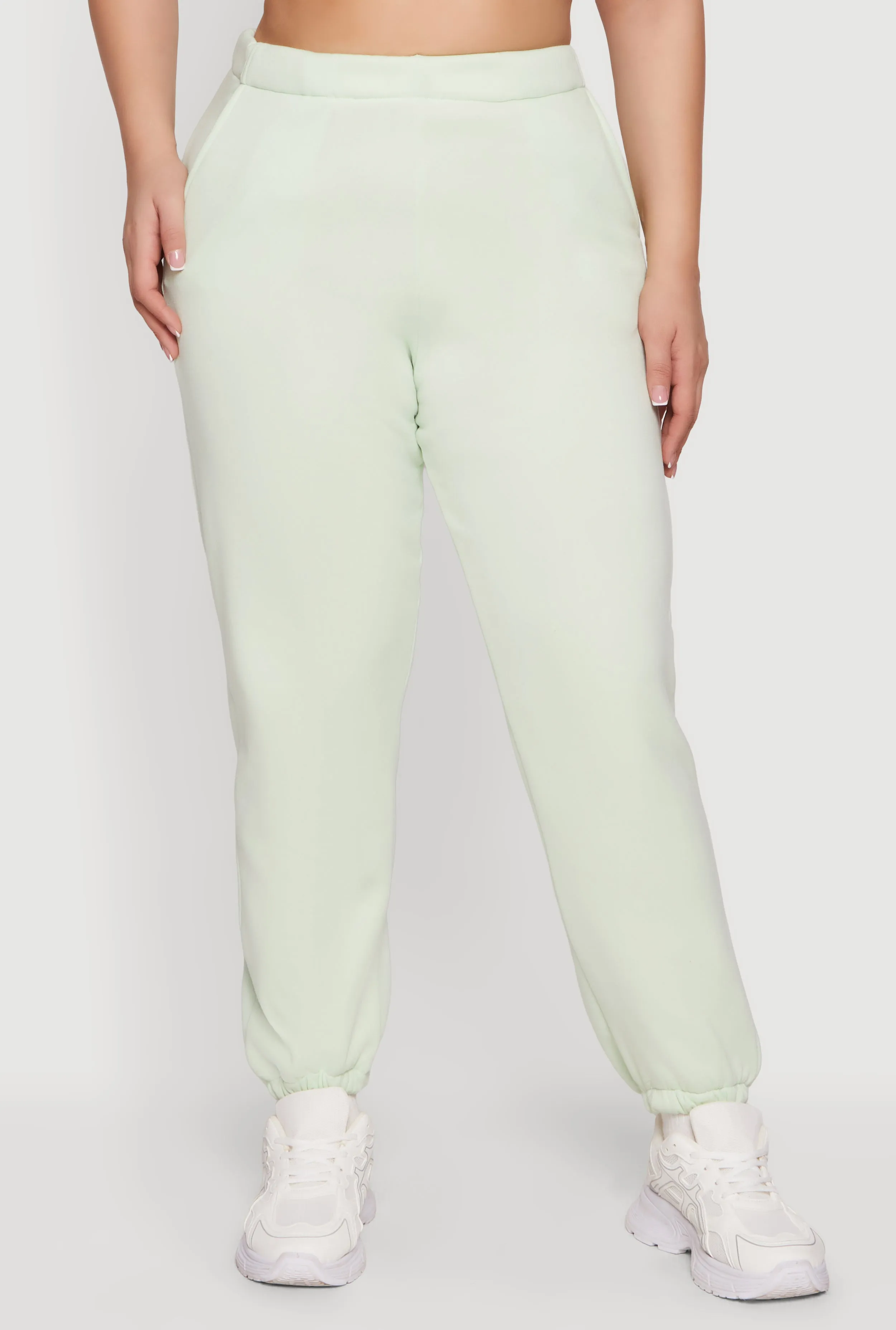 Plus Size High Waisted Fleece Sweatpants with Pockets sold by Rainbow product image thumbnail 3