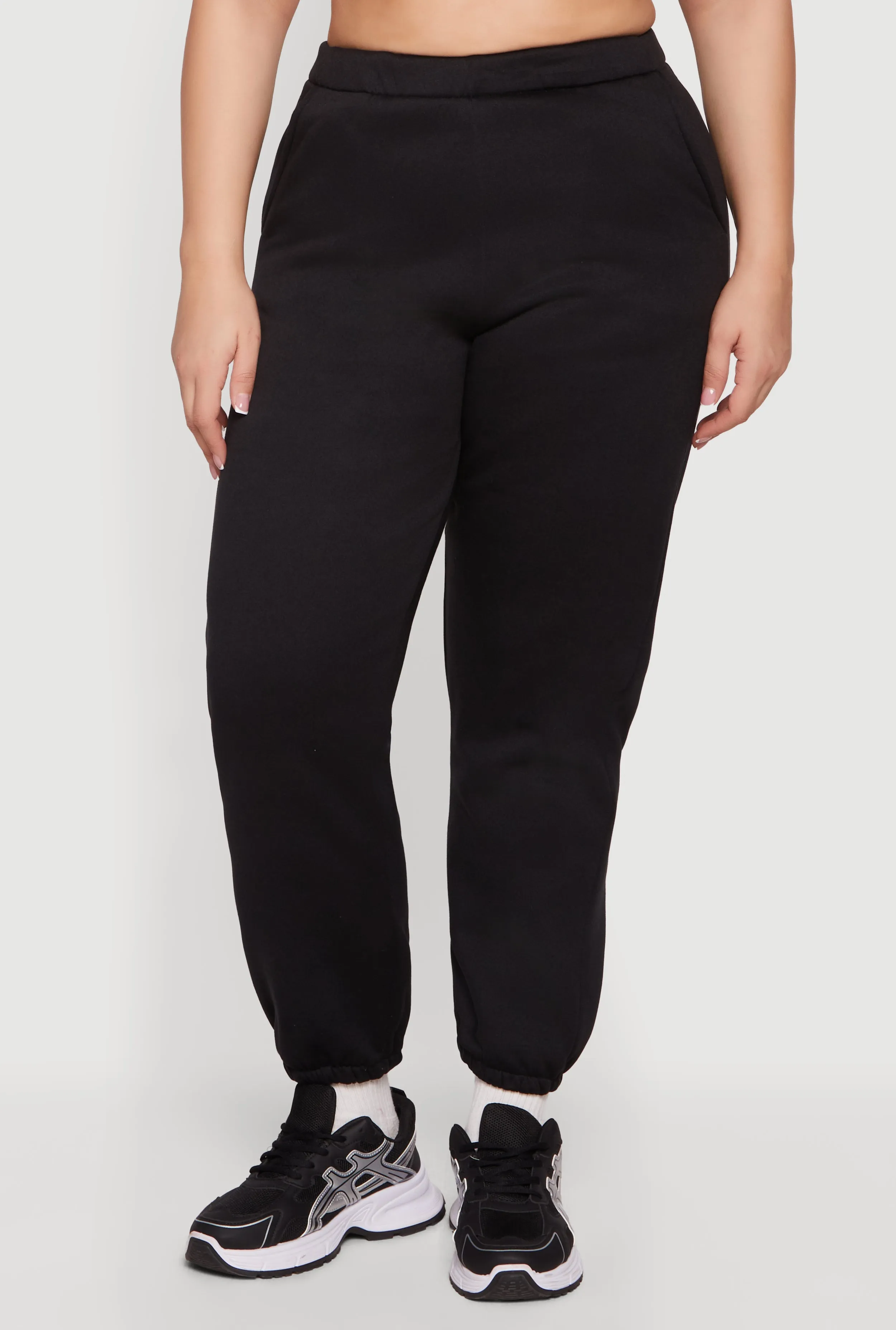 Plus Size High Waisted Fleece Sweatpants with Pockets sold by Rainbow product image thumbnail 3