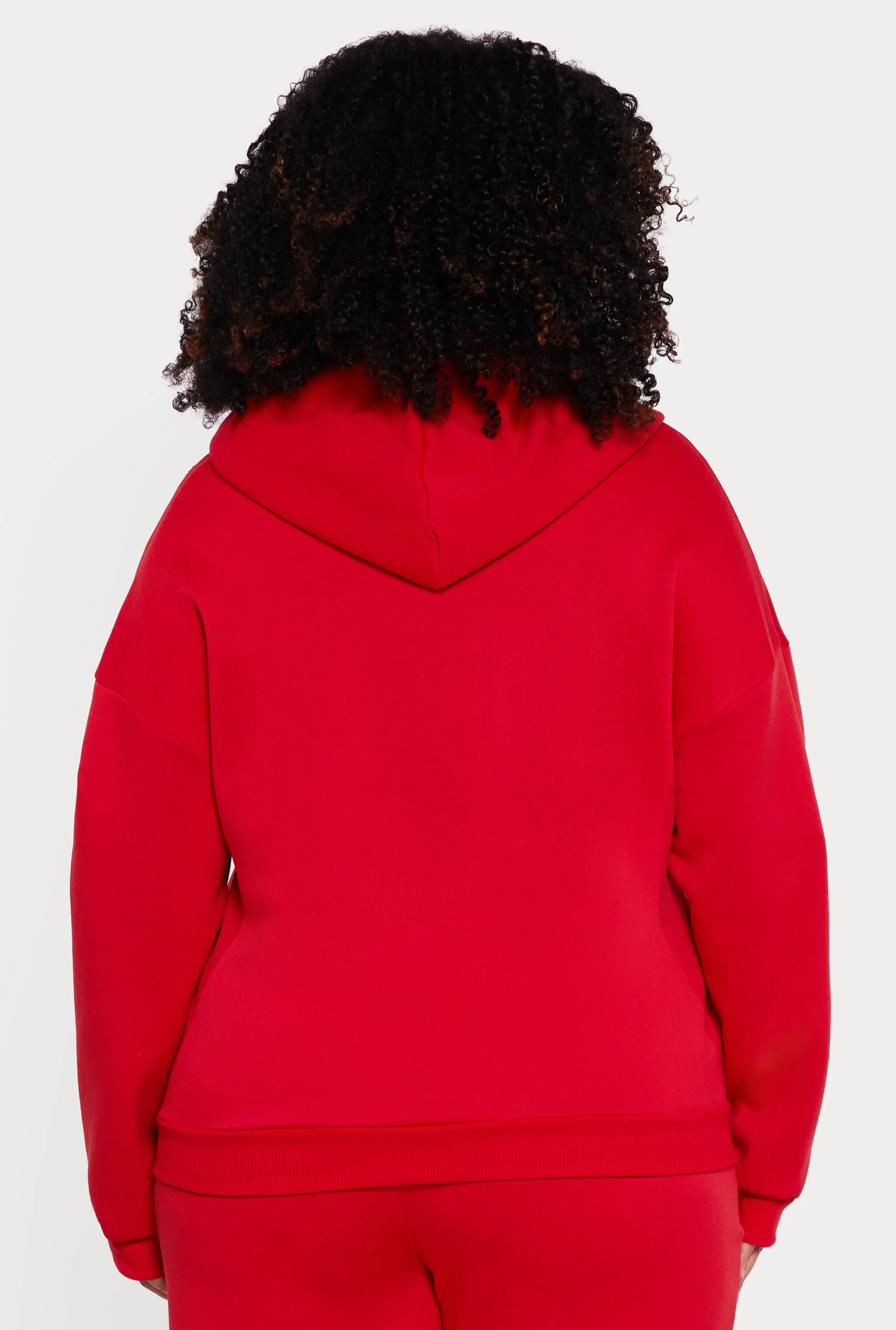 Plus Size Drop Shoulder Heart Graphic Hooded Sweatshirt sold by Rainbow product image thumbnail 5