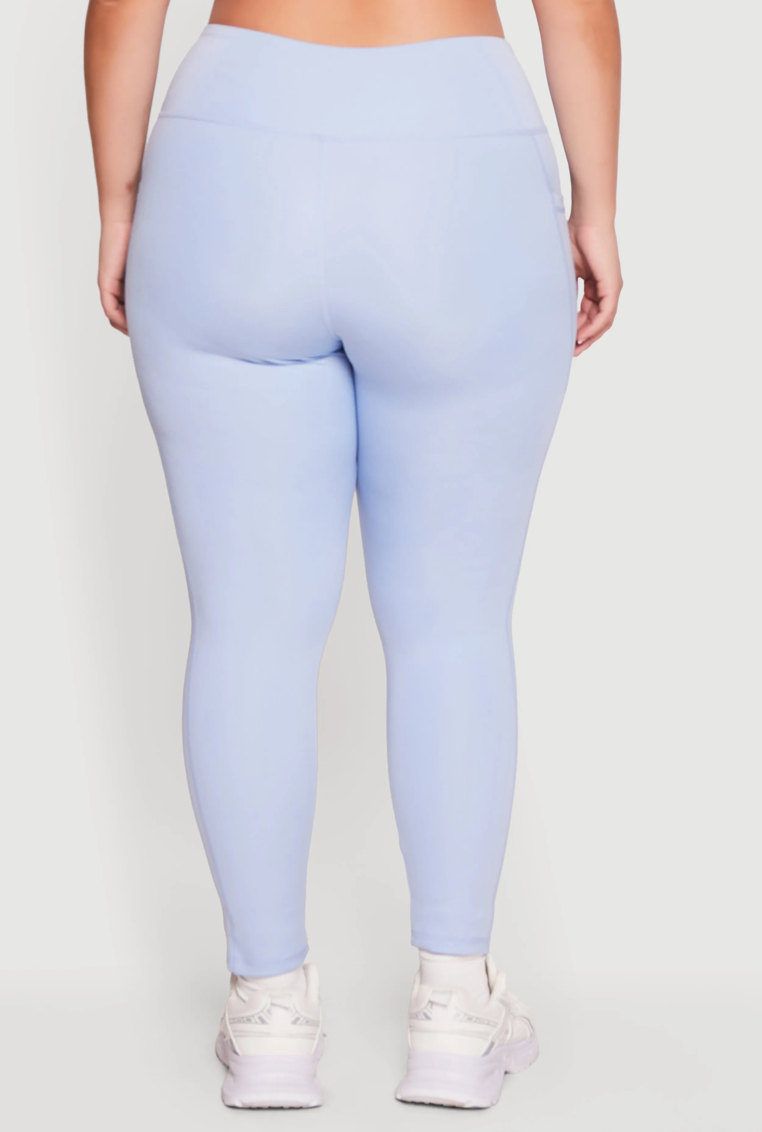 Plus Size High Waisted Cell Phone Pocket Detail Leggings sold by Rainbow product image thumbnail 5