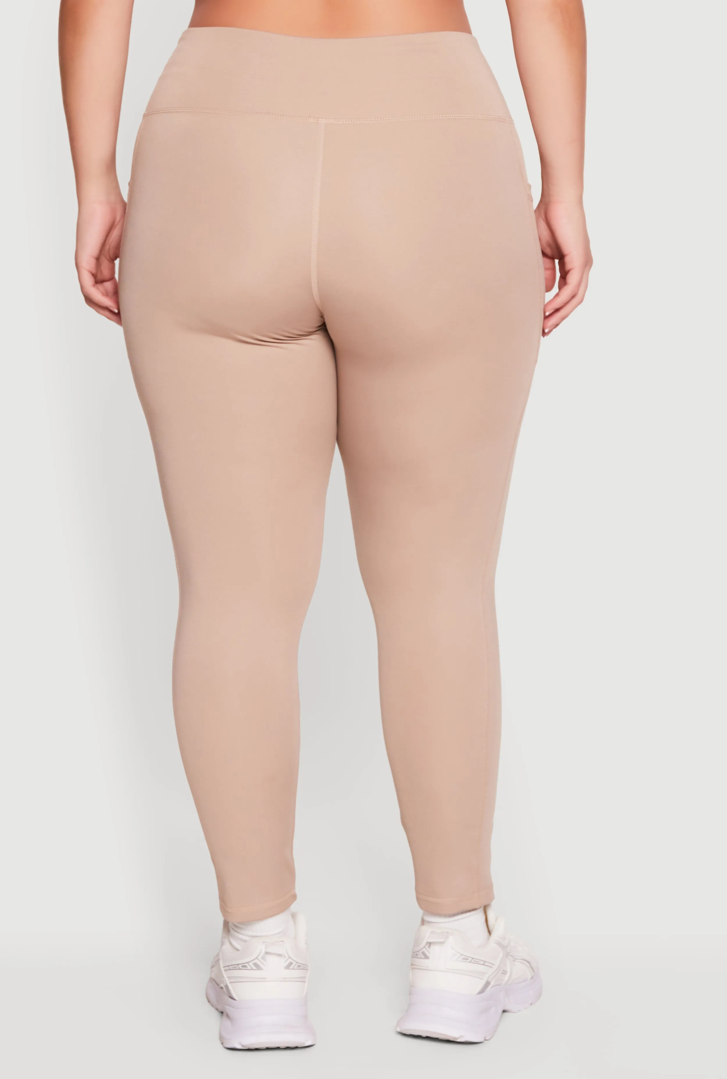 Plus Size High Waisted Cell Phone Pocket Detail Leggings sold by Rainbow product image thumbnail 5